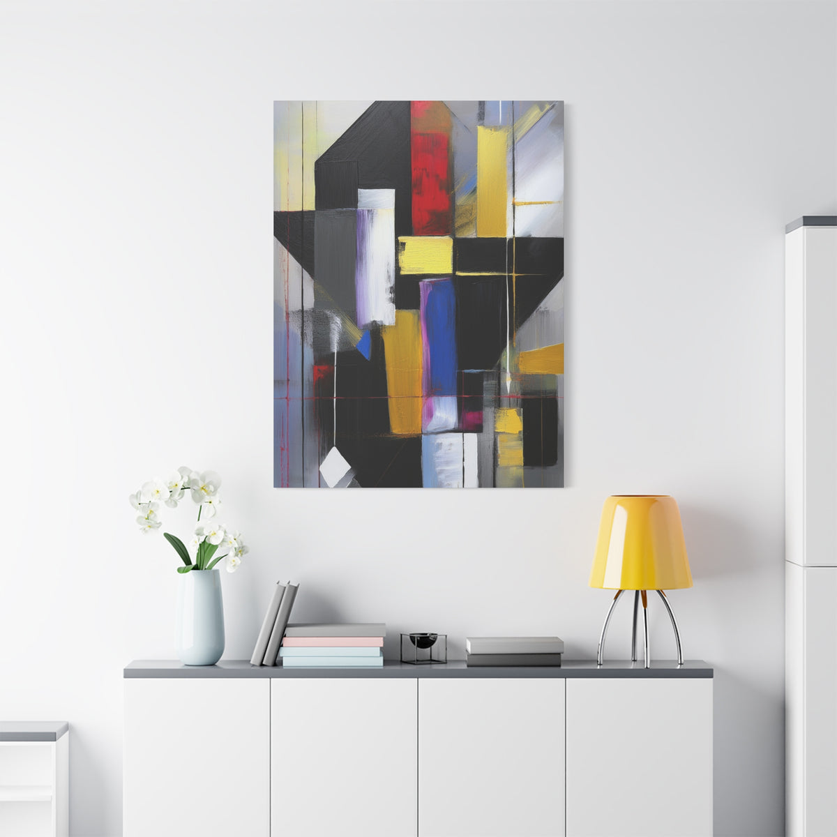 Abstract Geometric Painting Print Canvas 20x24,20x30,24x30 24x32,24x36,30x40 32x48,36x48,40x60 Pine-Wood Inner Frame ABS-36