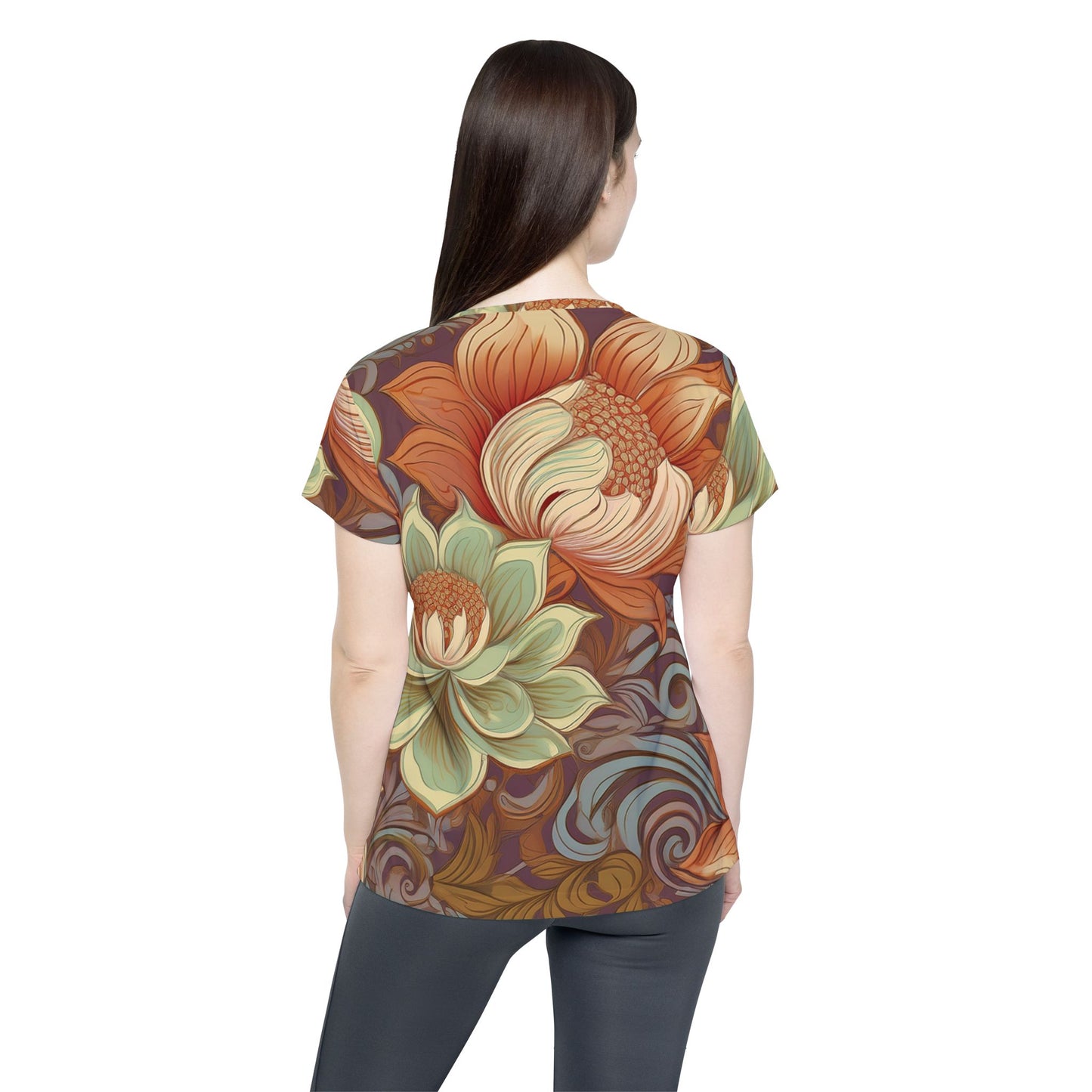 Women Poly T-Shirt with Floral Print