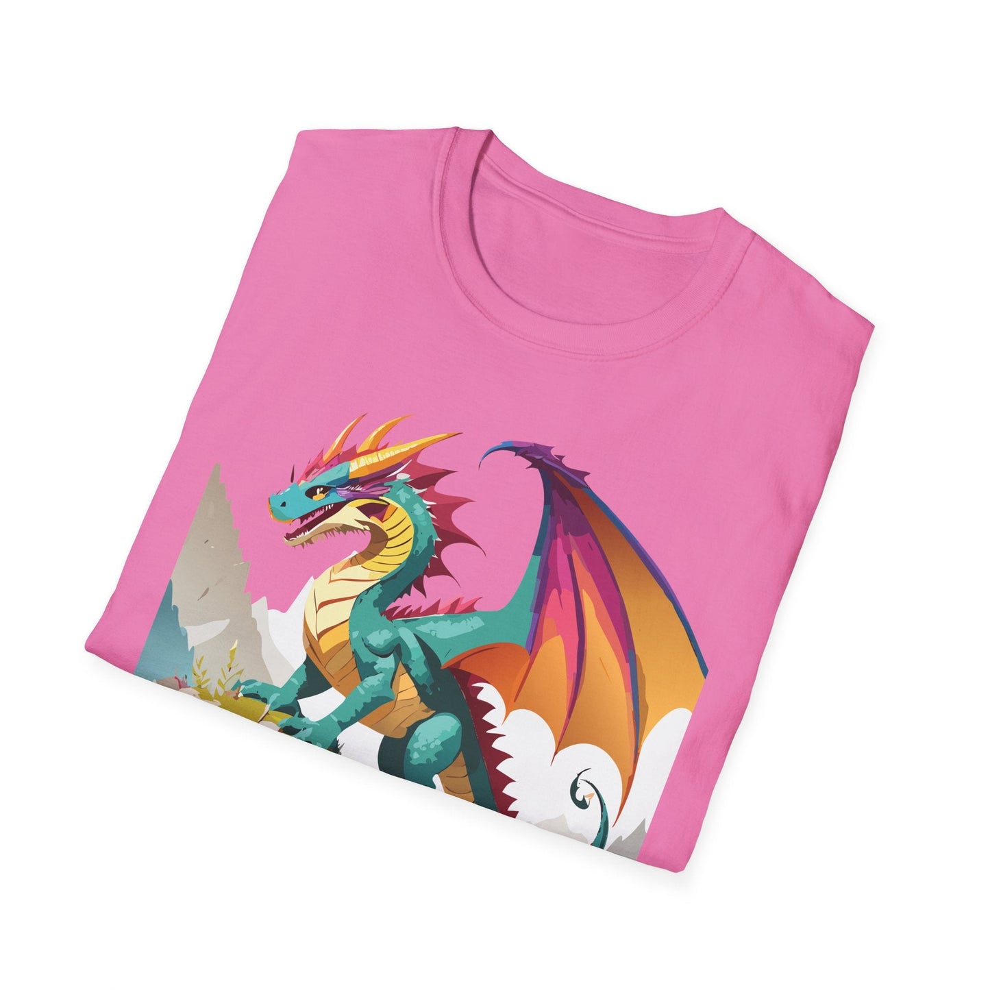 Dragon Graphic Unisex Cotton Softstyle Art Design Tee With Animals 5
