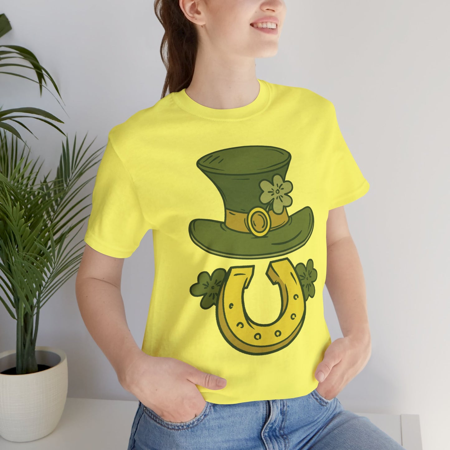 Unisex Cotton Tee Shirt with Lucky Prints