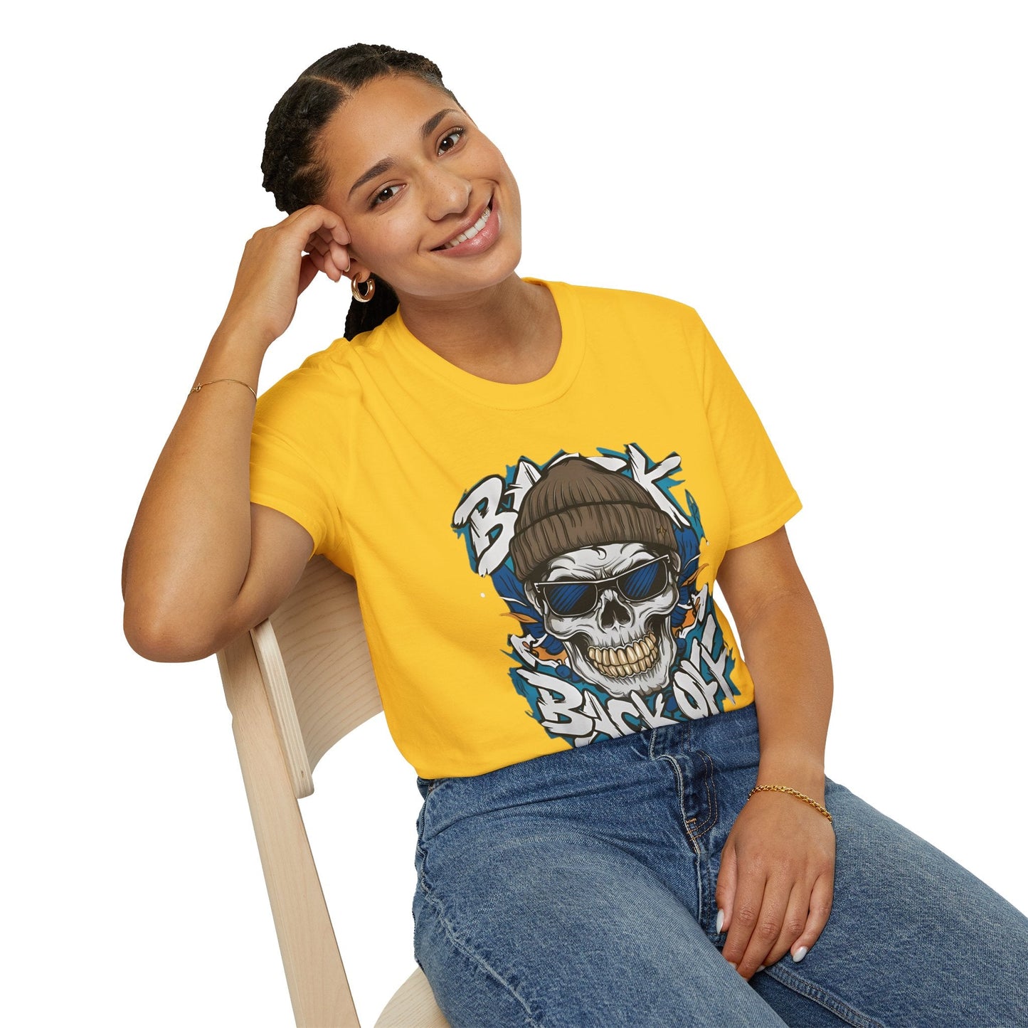 Gildan Softstyle Skull Tee Shirt Unisex Skeleton Design 100 Percent Cotton Graphic Tee