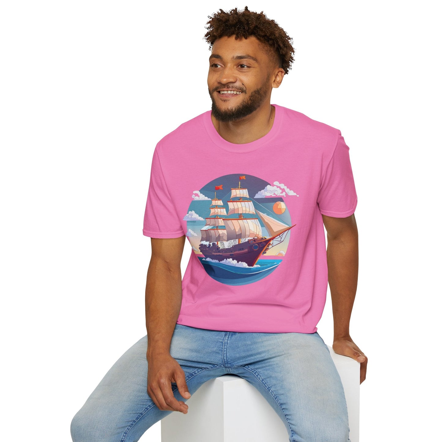 Nautical Ship T Shirts Frigate T Shirts Vessel Tee Shirt Unisex Softstyle T Shirt