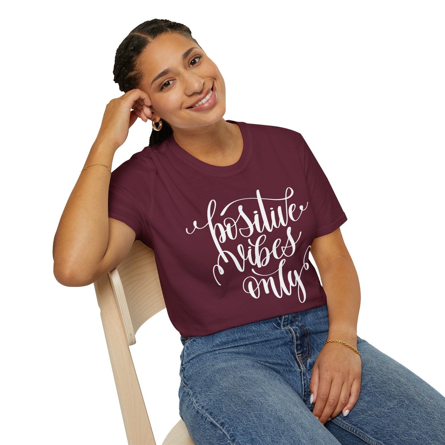 Positive Slogan T Shirts With Positive Words Unisex Short Sleeve Tee Gildan Softstyle 64000 Ring Spun Cotton
