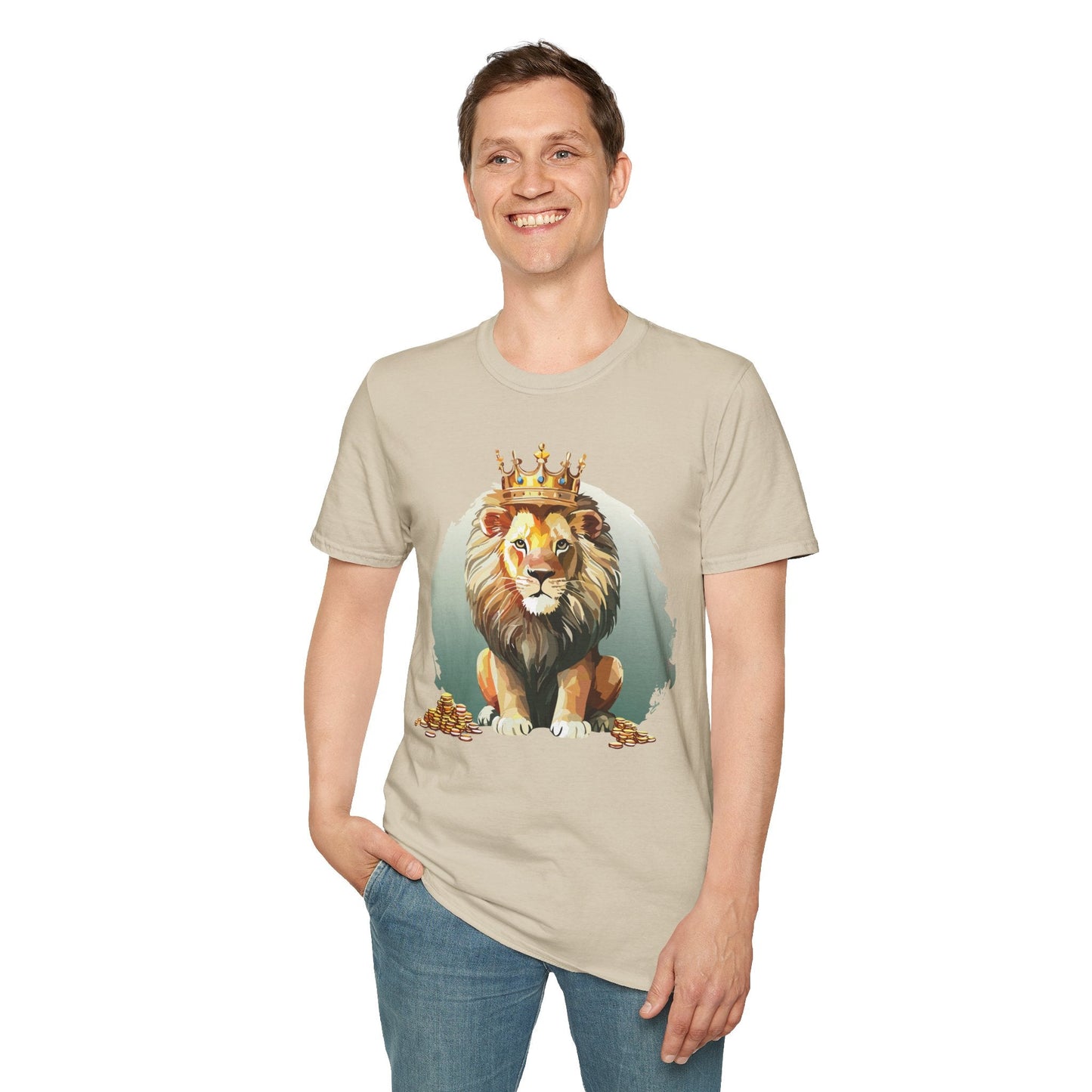 Unisex Lion Shirt Animal Tee Softstyle Gildan 64000 100 Percent Cotton Tee