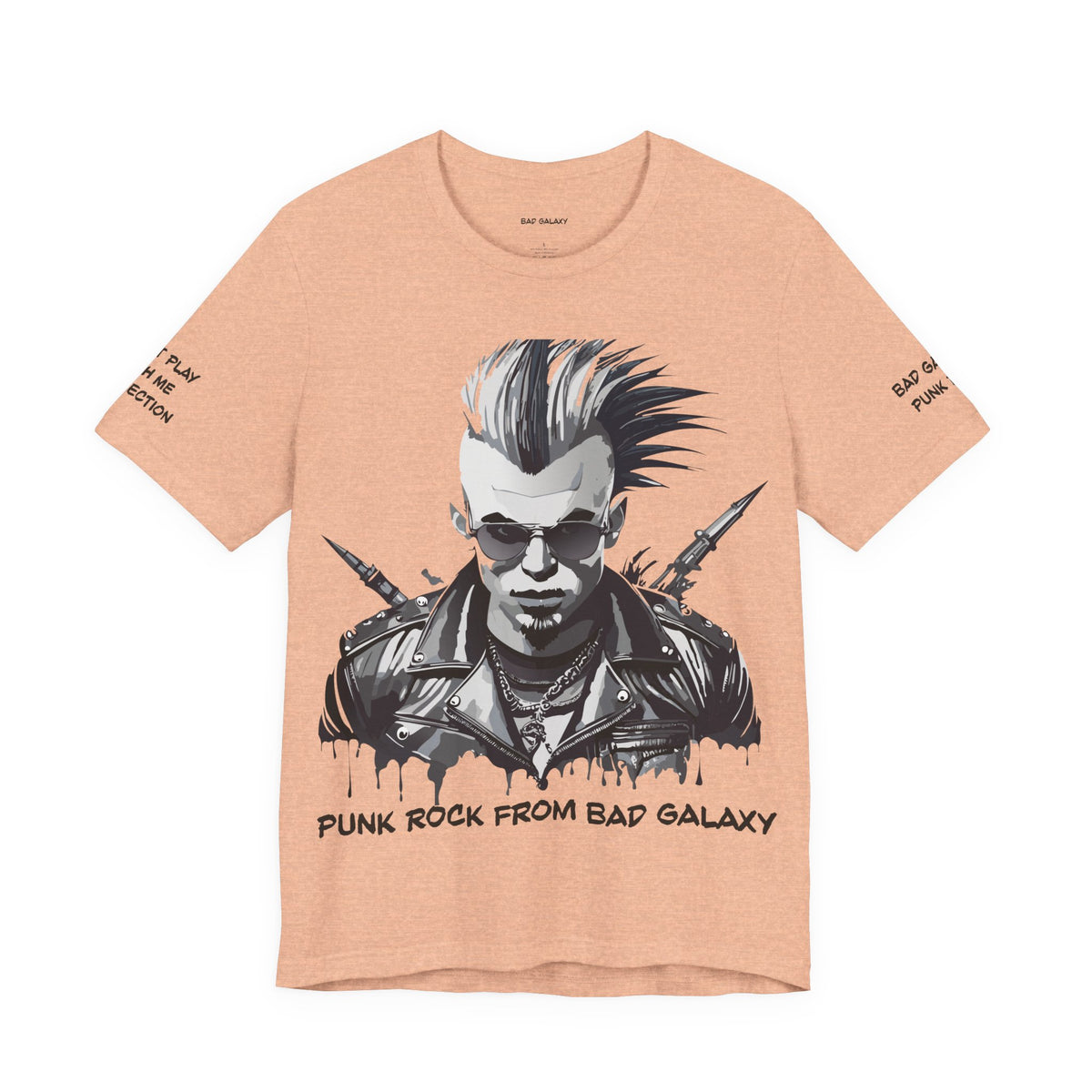 Punk Rock Graphic Unisex Cotton Bella+Canvas Tee with Art Design b29