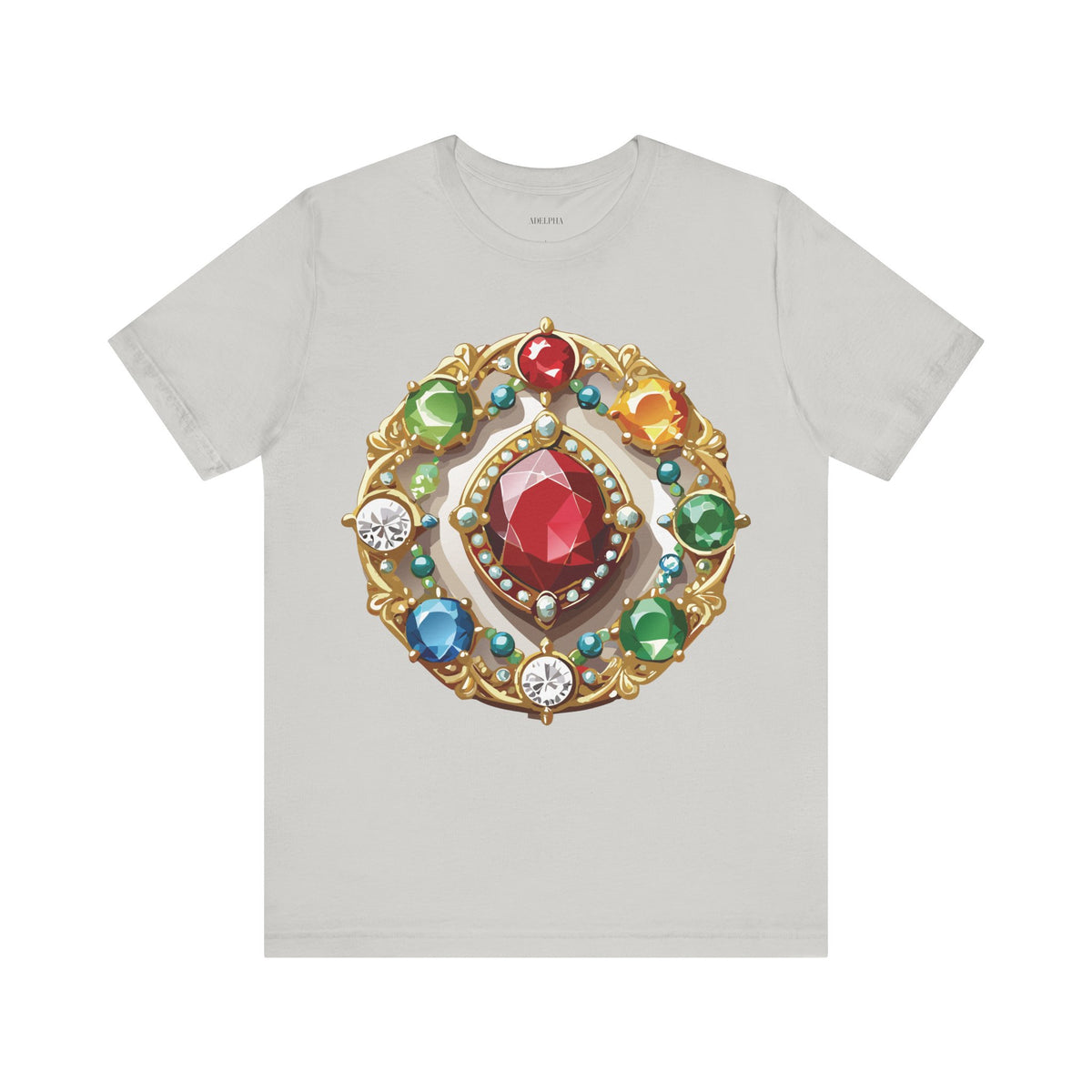 Jewelry Graphic Unisex Cotton Bella+Canvas Tee with Art Design n127