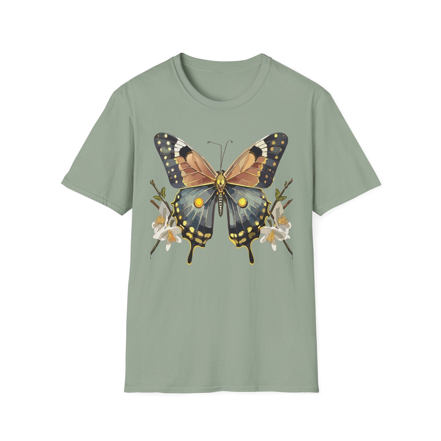 Butterfly Shirt Unisex Gildan Softstyle T Shirt Monarch Butterfly Tee 100 Percent Ring Spun Cotton
