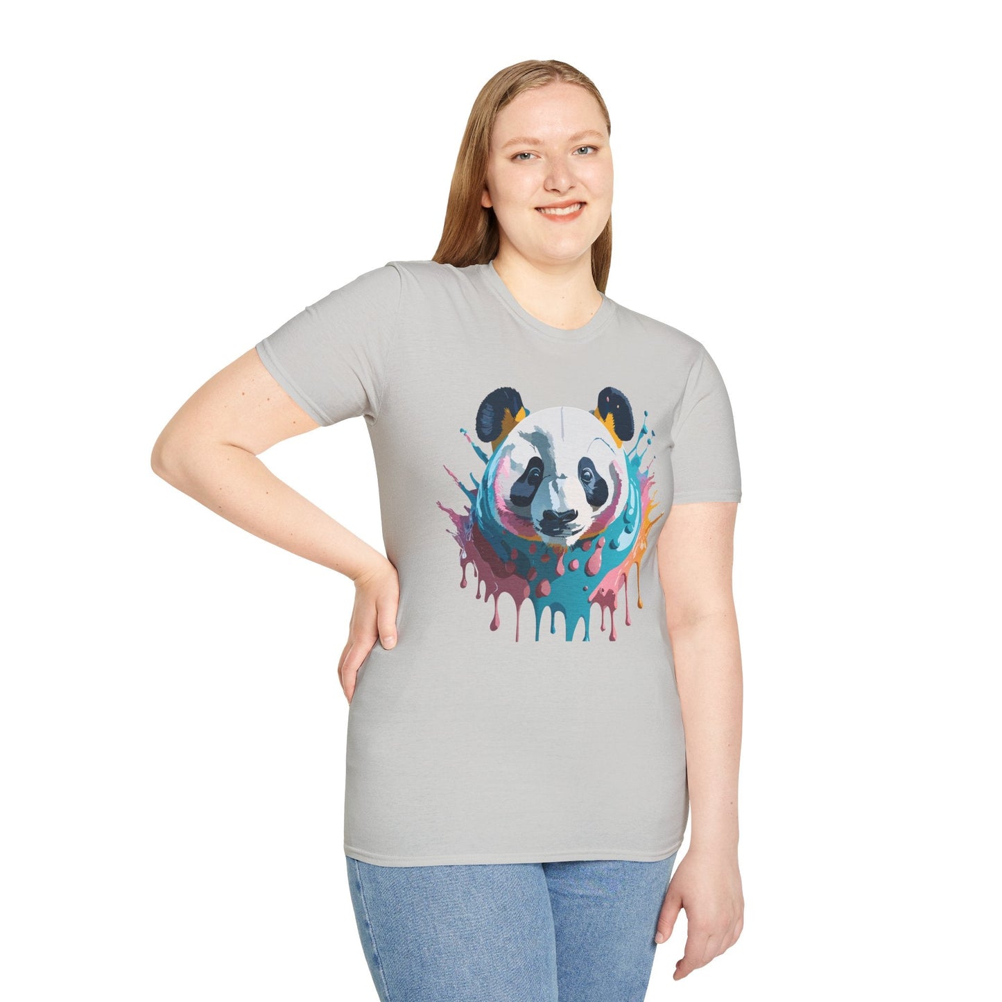 Panda Shirt Unisex T Shirt Gildan Softstyle 64000 Panda Graphic Animal Tee 100 Percent Cotton