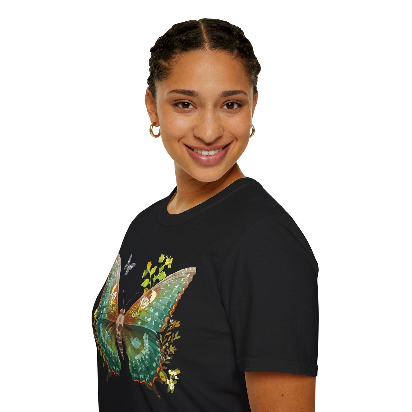 Butterfly Shirt Unisex T Shirt Monarch Print Gildan Softstyle 64000 Comfortable Everyday Wear