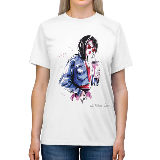 Tri-blend Tee Shirt with Art Design