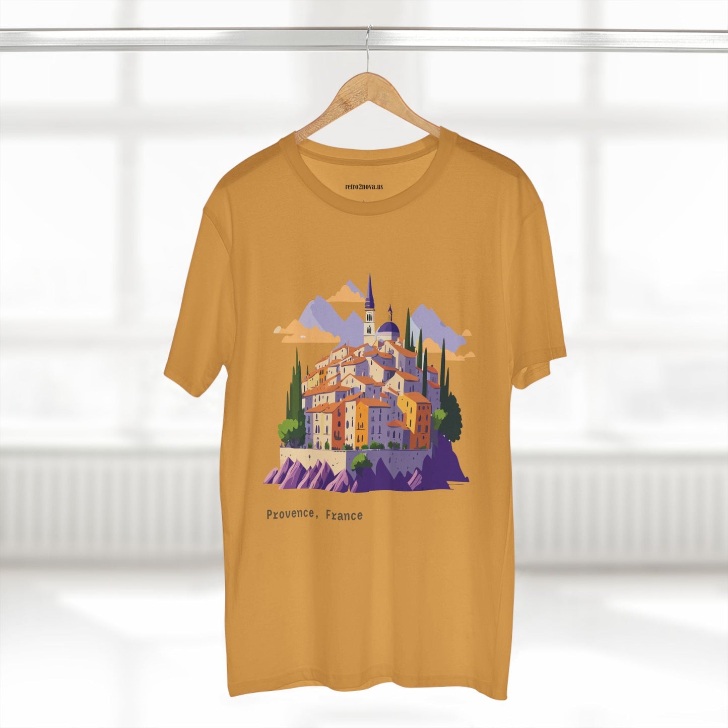 Provence Travel Shirt Unisex Premium Cotton Tee With Original Art By Retro2Nova TT66
