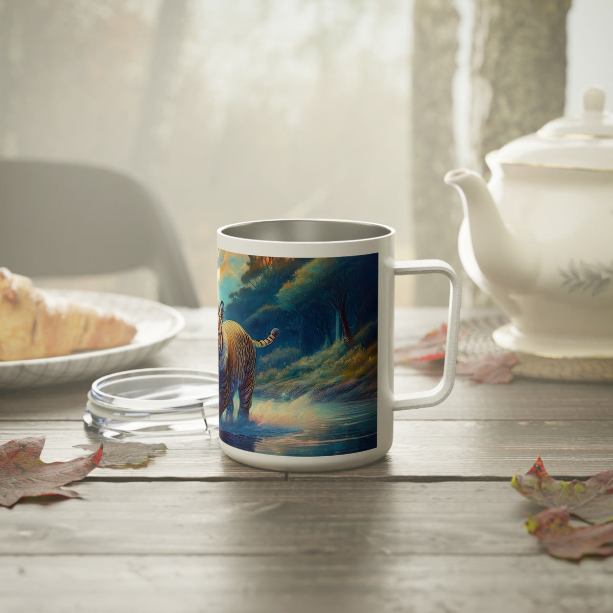 21 Art Design Insulated Coffee Mug Clear Lid 10oz Insulated Coffee Mug 10oz