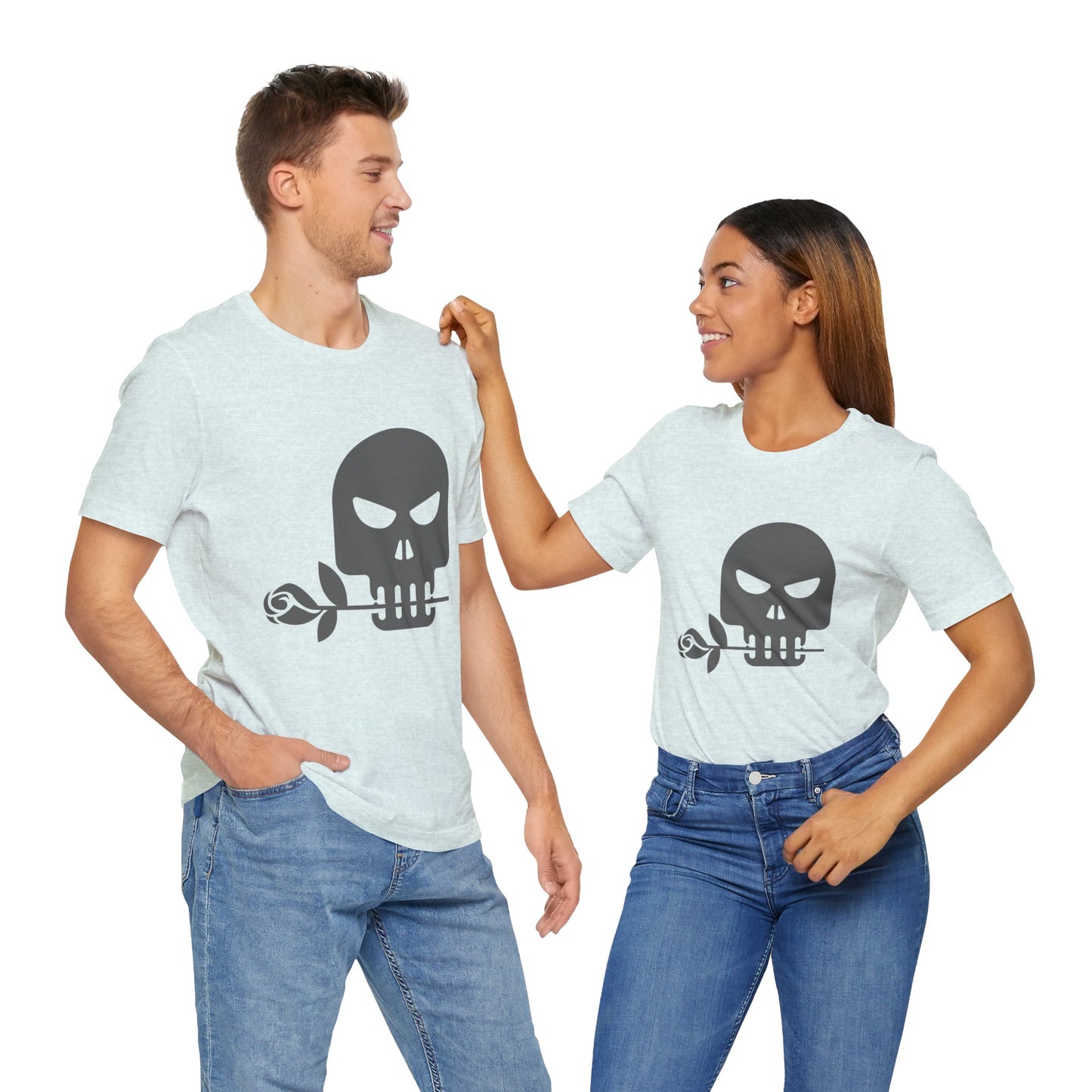 Unisex Cotton Tee Shirt with Skull