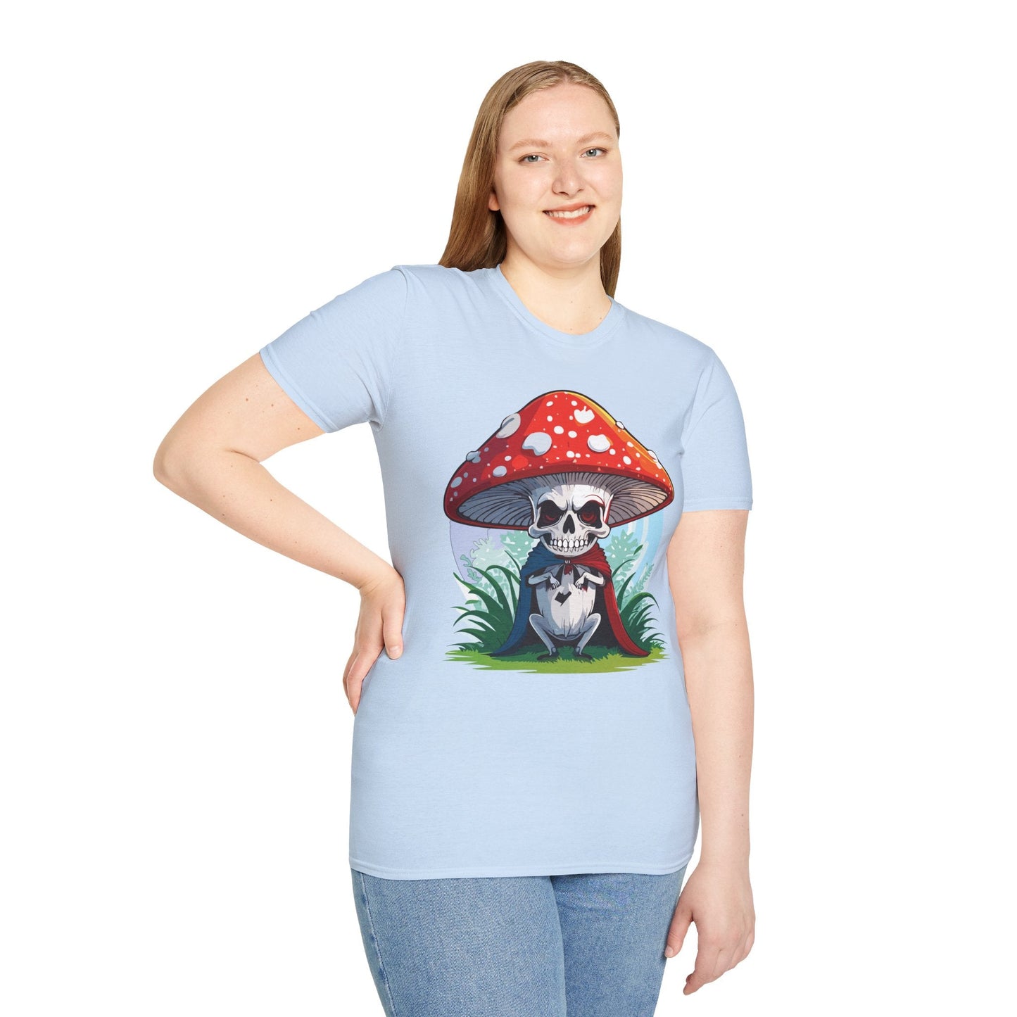 Mashroom Tee Shirt Unisex Gildan Softstyle Short Sleeve Cotton Tee With Funny Mashroom Graphic