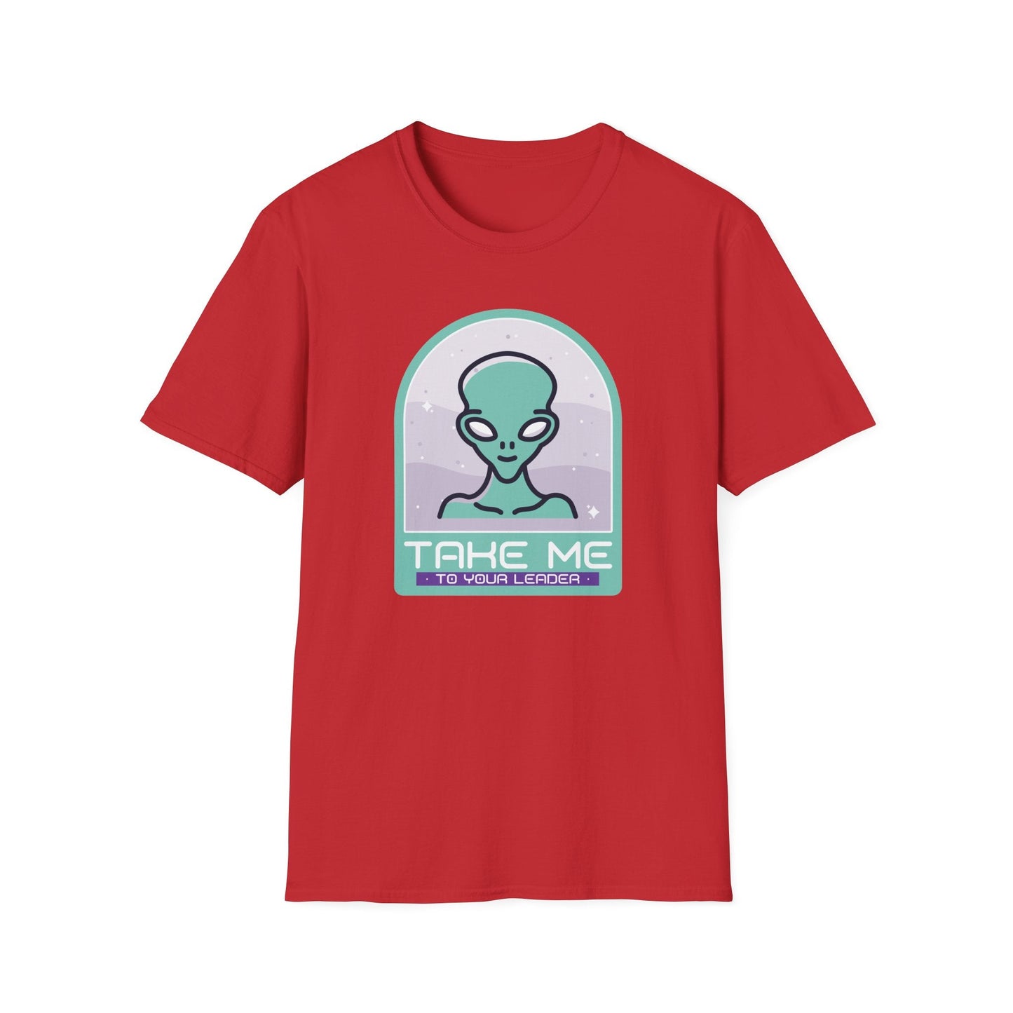 Alien Graphic TShirt  Take Me to Your Leader Retro Space Tee