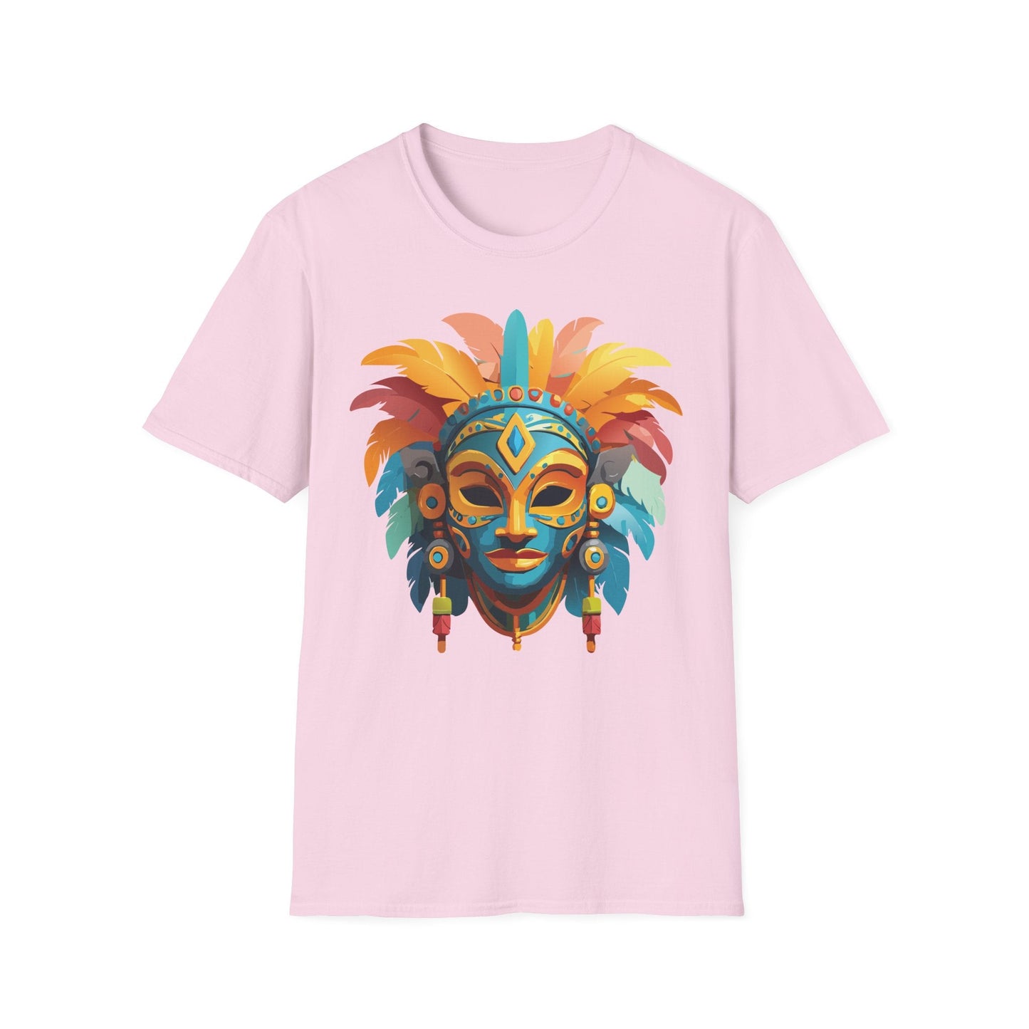 Mask Tee Shirt Unisex Graphic Design Short Sleeve Tee Gildan Softstyle 64000 Ring Spun Cotton