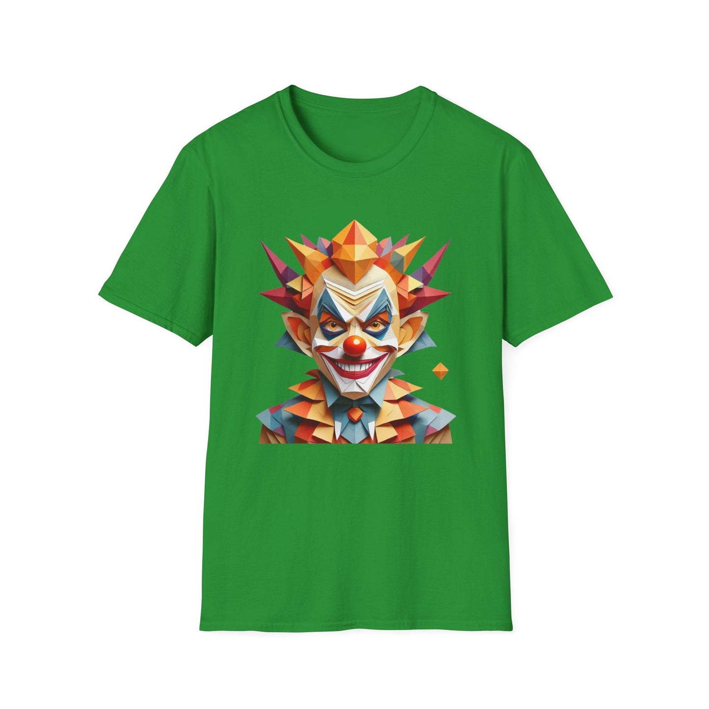Unisex Clown Shirt With Funny Man Scary Man Circus Theme Tee Gildan Softstyle 64000