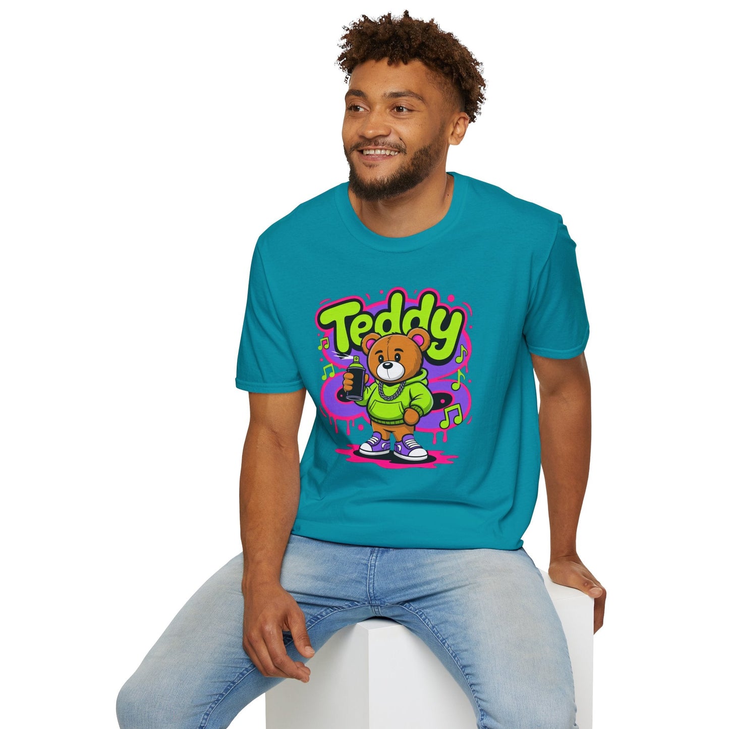 Cartoon T Shirt With Animation Funny Animals Tee Unisex Softstyle Gildan 64000 Cotton