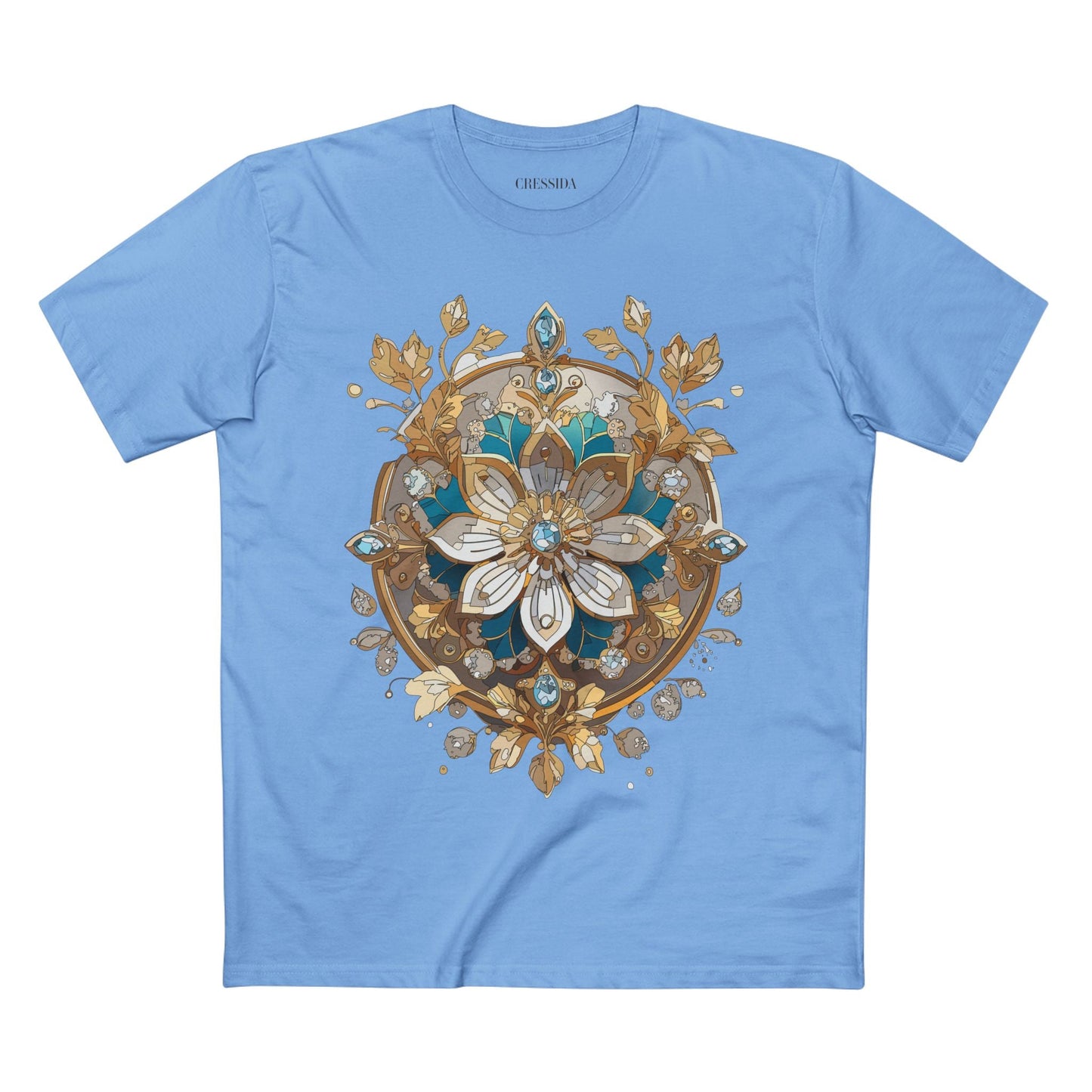 Floral Graphic T-Shirt Unisex 100 Cotton Art Design with Antique Flowers Tee 11