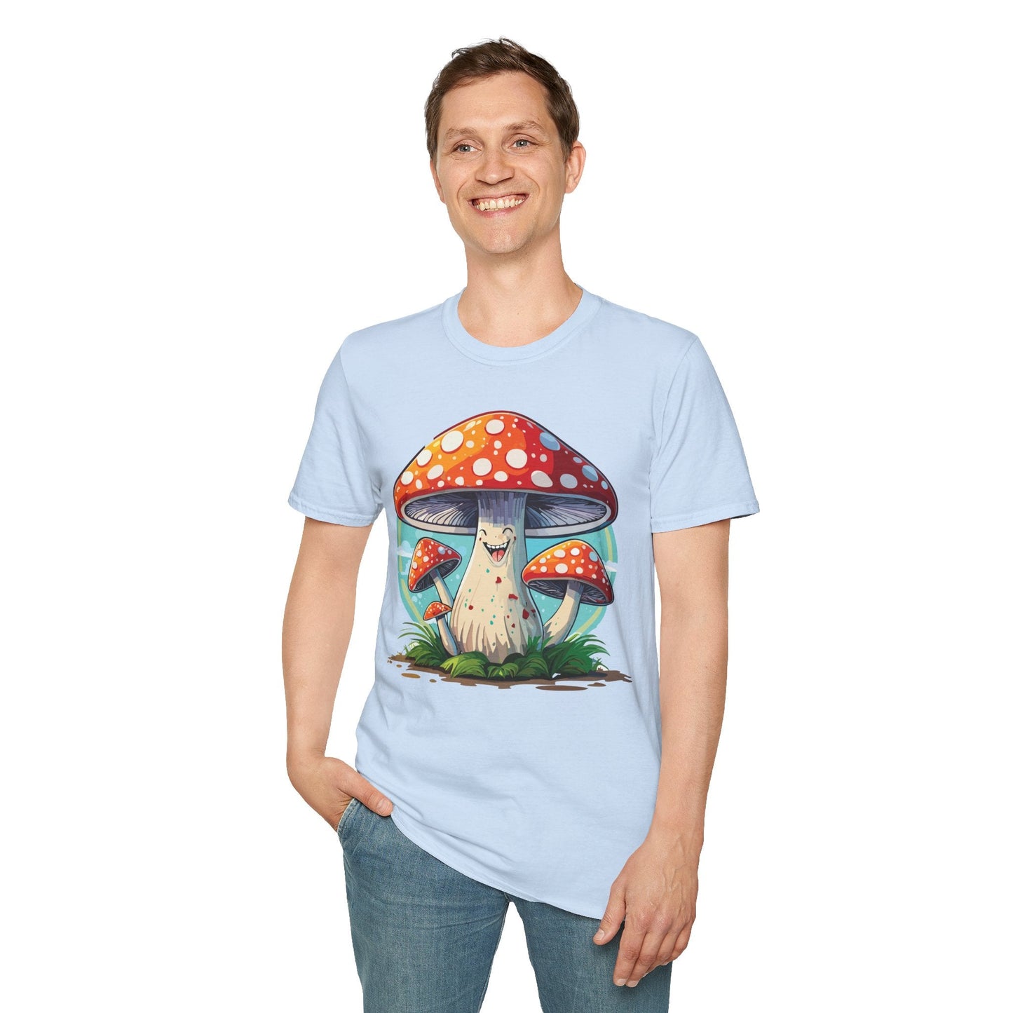 Mashroom Tee Shirt Unisex Funny Mashroom Design Softstyle Cotton Tee For Everyday Comfort