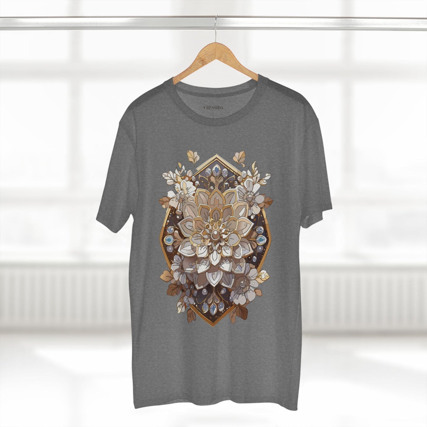 Floral Graphic T-Shirt Unisex 100 Cotton Art Design with Antique Flowers Tee 15