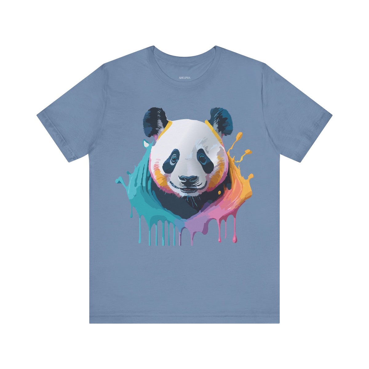 Panda Graphic Unisex Cotton Bella+Canvas Tee with Art Animal Design e54