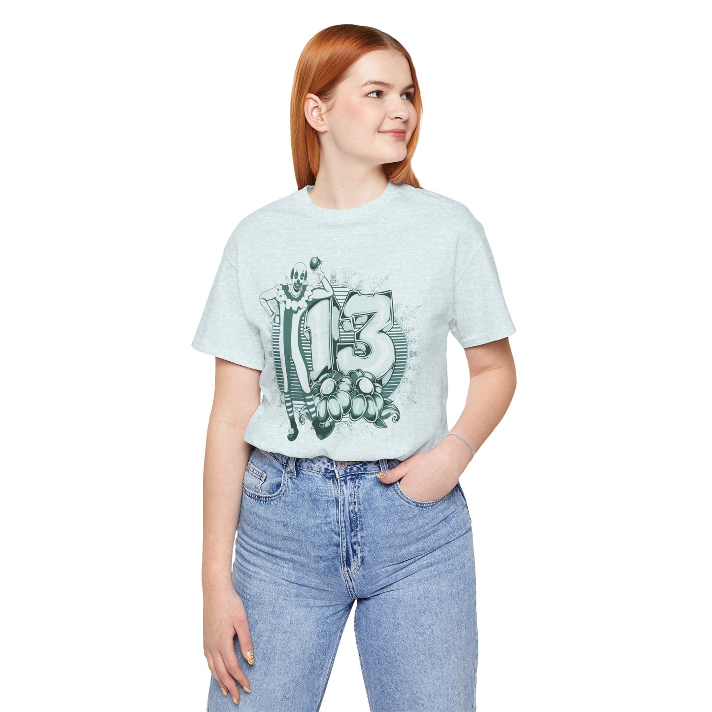 Vintage Clown Graphic Illustration Unisex Cotton T-Shirt Art-39
