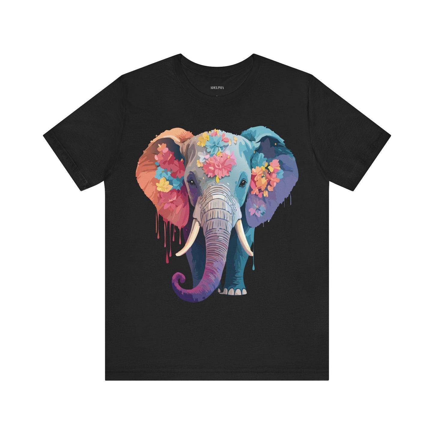 Elephant Graphic Tee By Adelpha Unisex Short Sleeve Shirt With Vintage Artwork Design