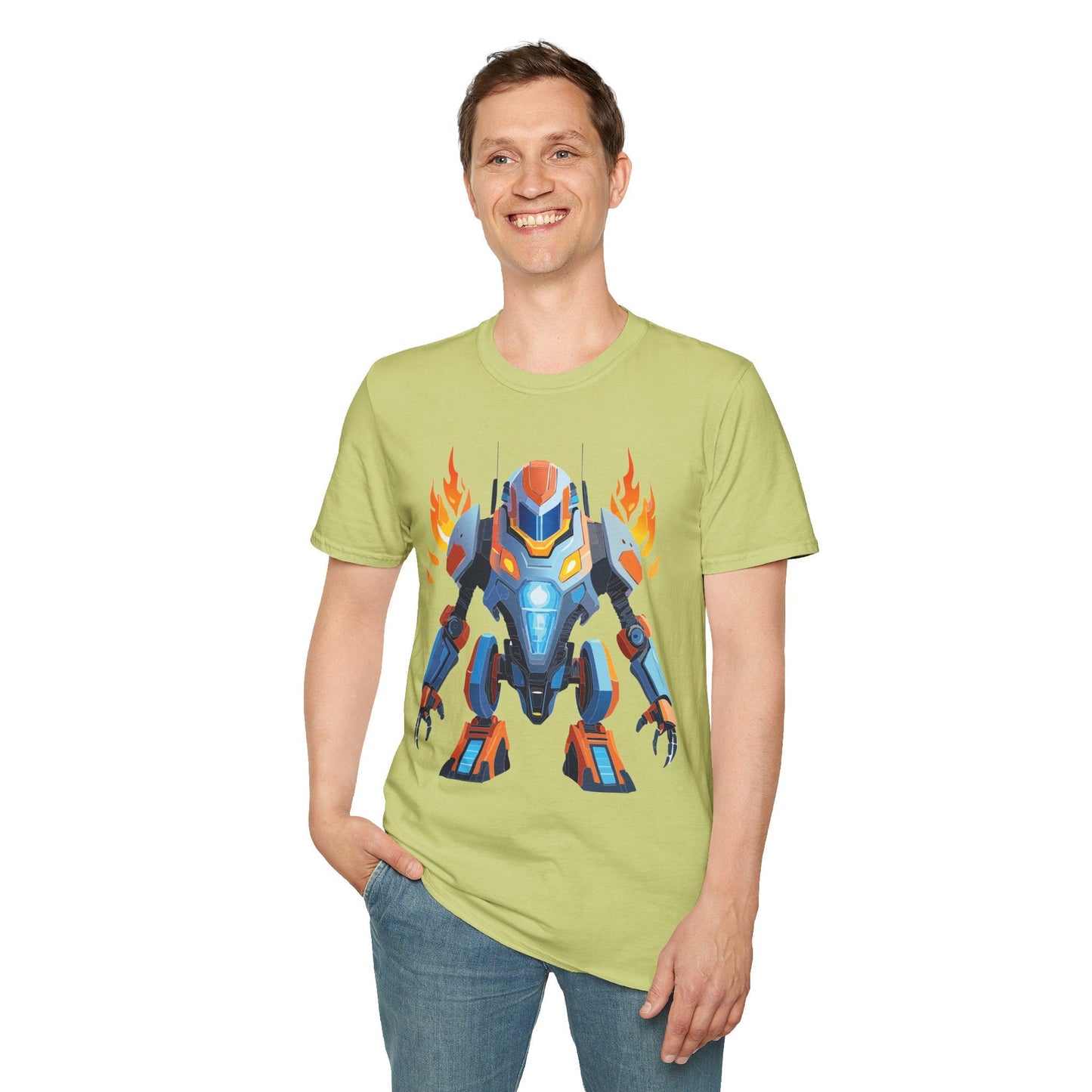 Cyborg Tee Unisex Robot Shirt Terminator Shirt Art Design Gildan Softstyle 64000 Cotton Tee