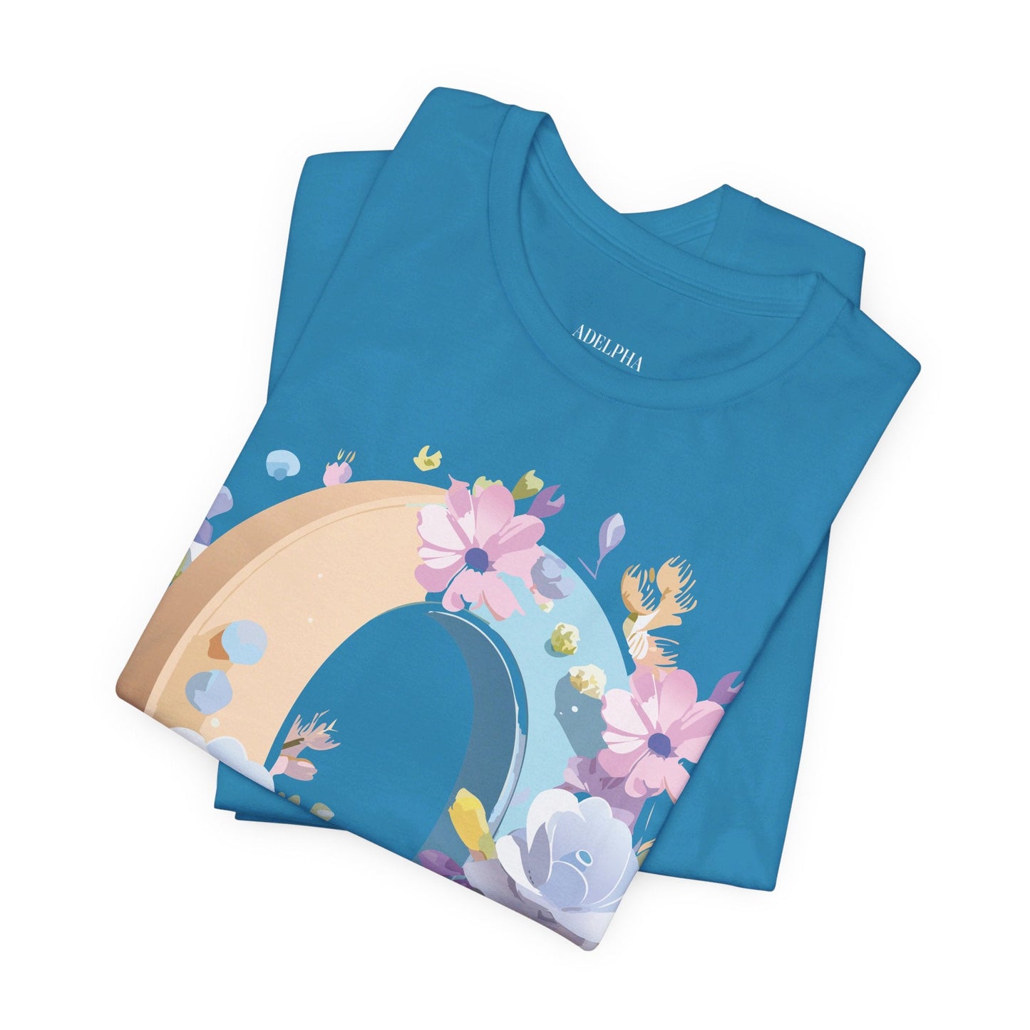 Letter O Shirt Unisex Graphic Tee With Vintage Inspired Art By Adelpha Premium Jersey Short Sleeve