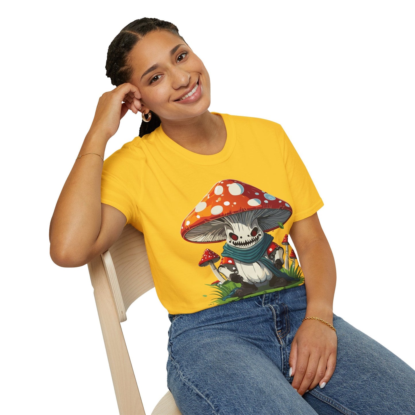 Unisex Mashroom T Shirt Funny Fungus Inspired Design Gildan Softstyle 64000 Tee Shirt