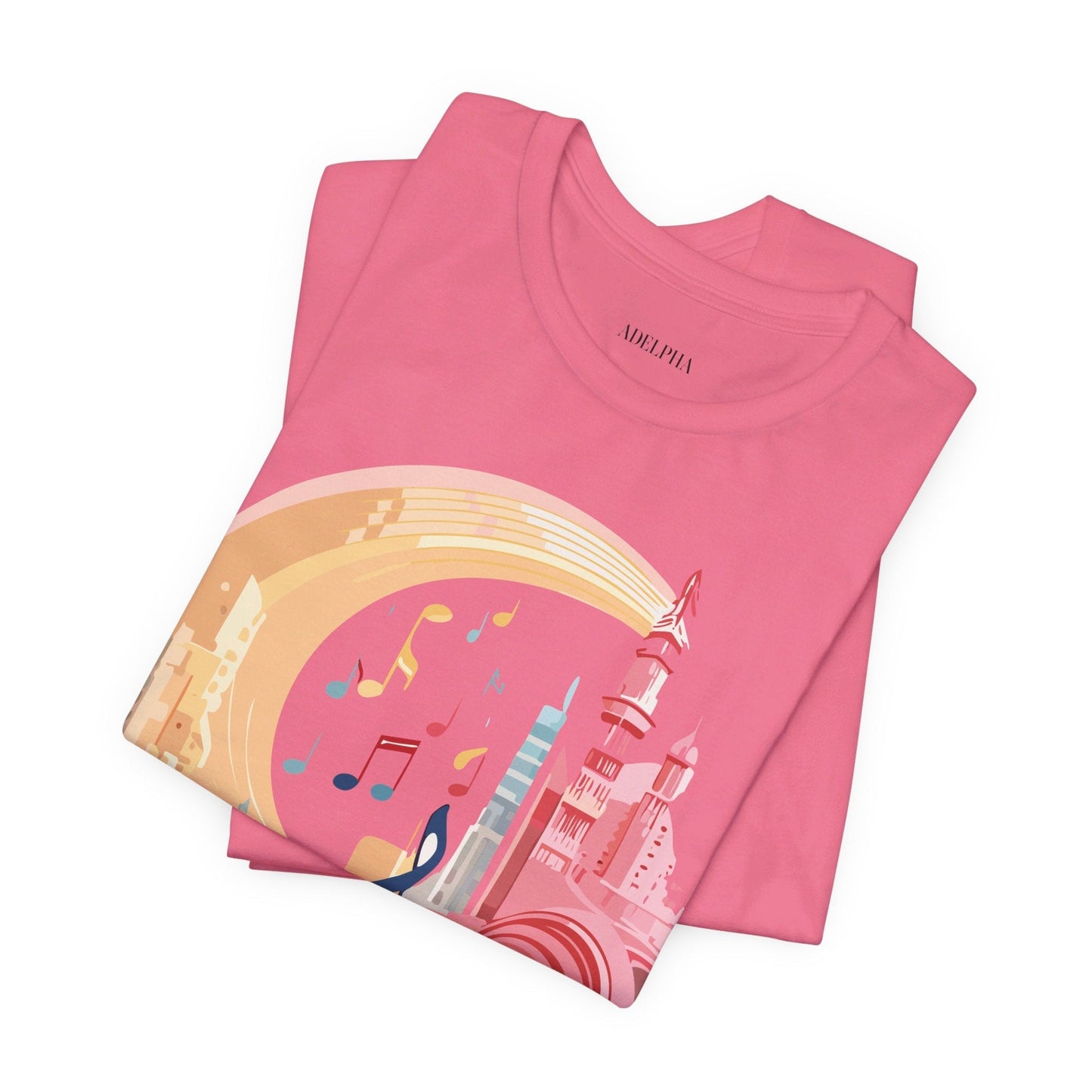 Music Graphic T Shirt Unisex Jersey Short Sleeve Art Design by Adelpha Vintage Inspired Tee