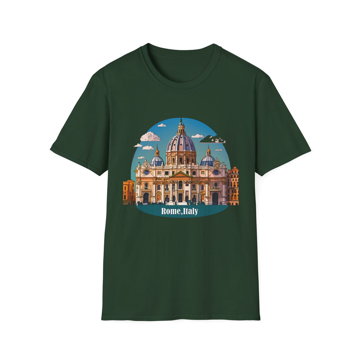 St. Peter's Basilica Illustration T-Shirt | Rome Italy Travel Tee