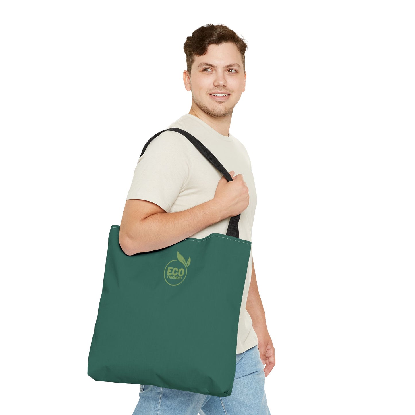 ECO GREEN COLOR CANVAS BAG HIGH-QUALITY 100% SPUN POLYESTER 3 SIZES BAG-E7
