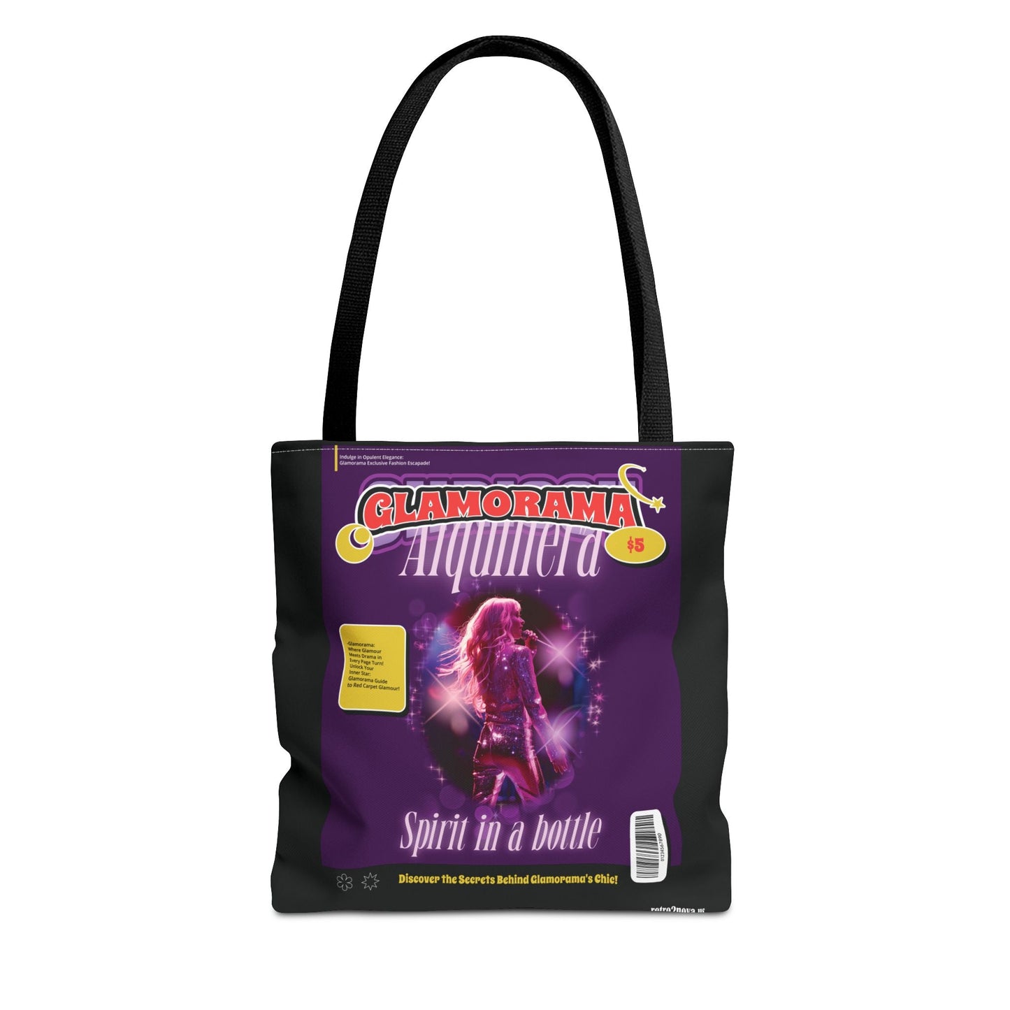 Canvas Tote Bag Magazine Cover Vintage Retro Design Durable Everyday Carry Essential Tote