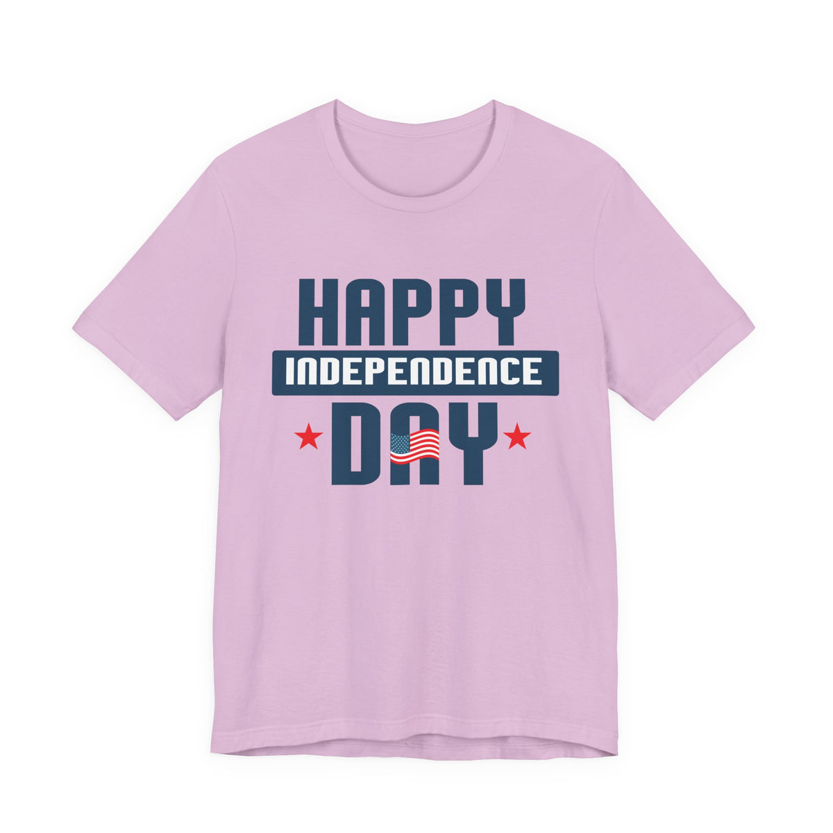 Happy Independence Day T-Shirt Patriotic USA Flag Stars Unisex Cotton Tee 017