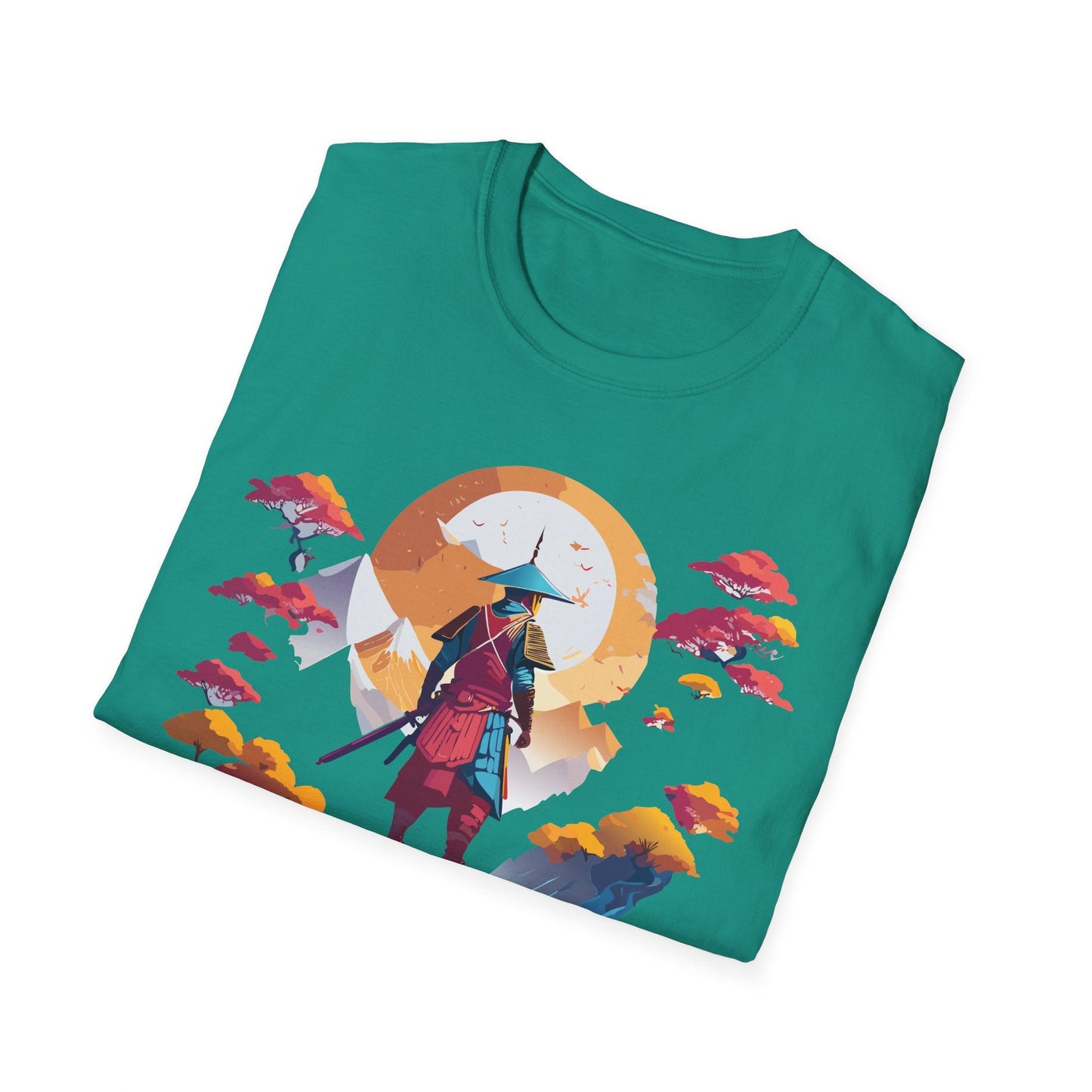 Gildan Softstyle 64000 Samurai T Shirt Unisex Cotton Tee With Samurai Design Relaxed Fit
