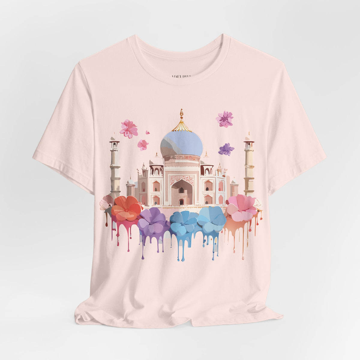 Unisex Cotton Bella+Canvas Tee with Taj Mahal