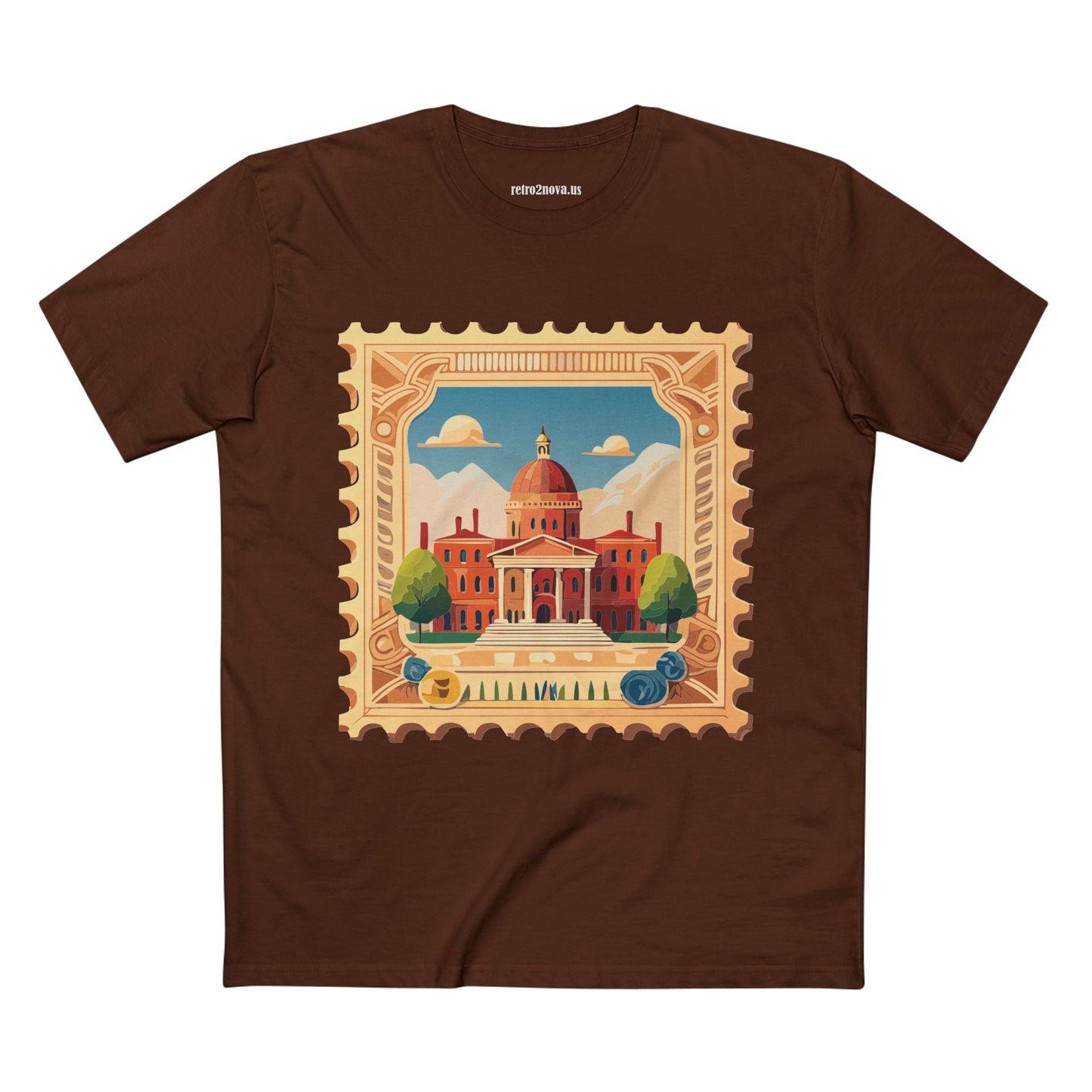 Postage Stamp Shirt Unisex Premium Cotton Tee With Original Art Collection By Retro2Nova PS14