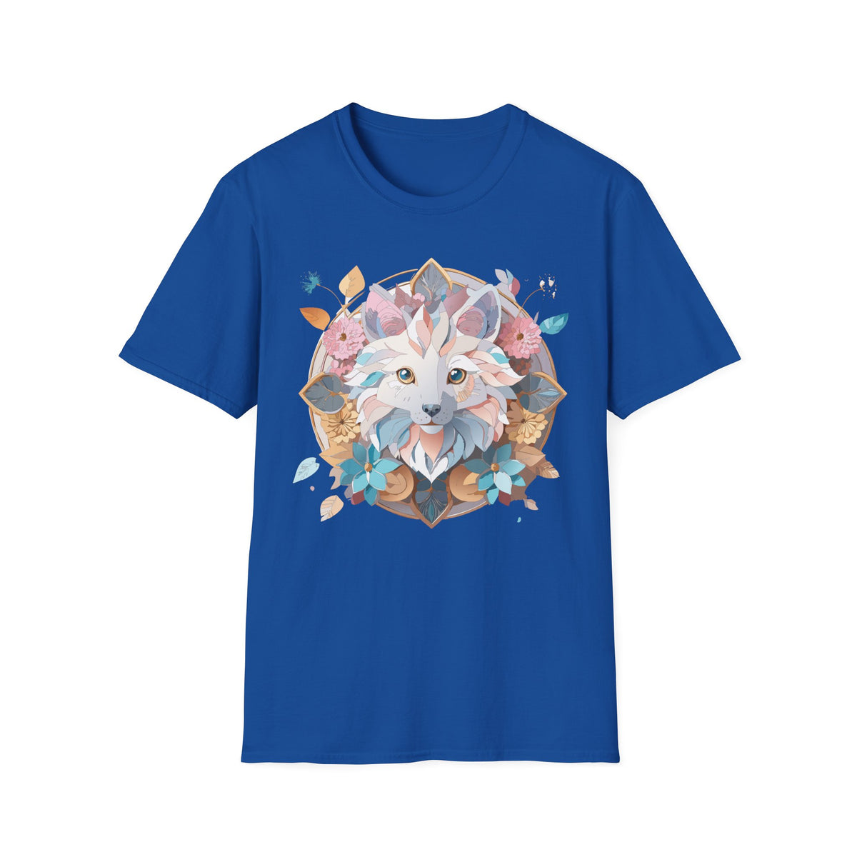 Floral Fox Mandala T-Shirt | Fox Face Tee, Boho Nature Animal Design