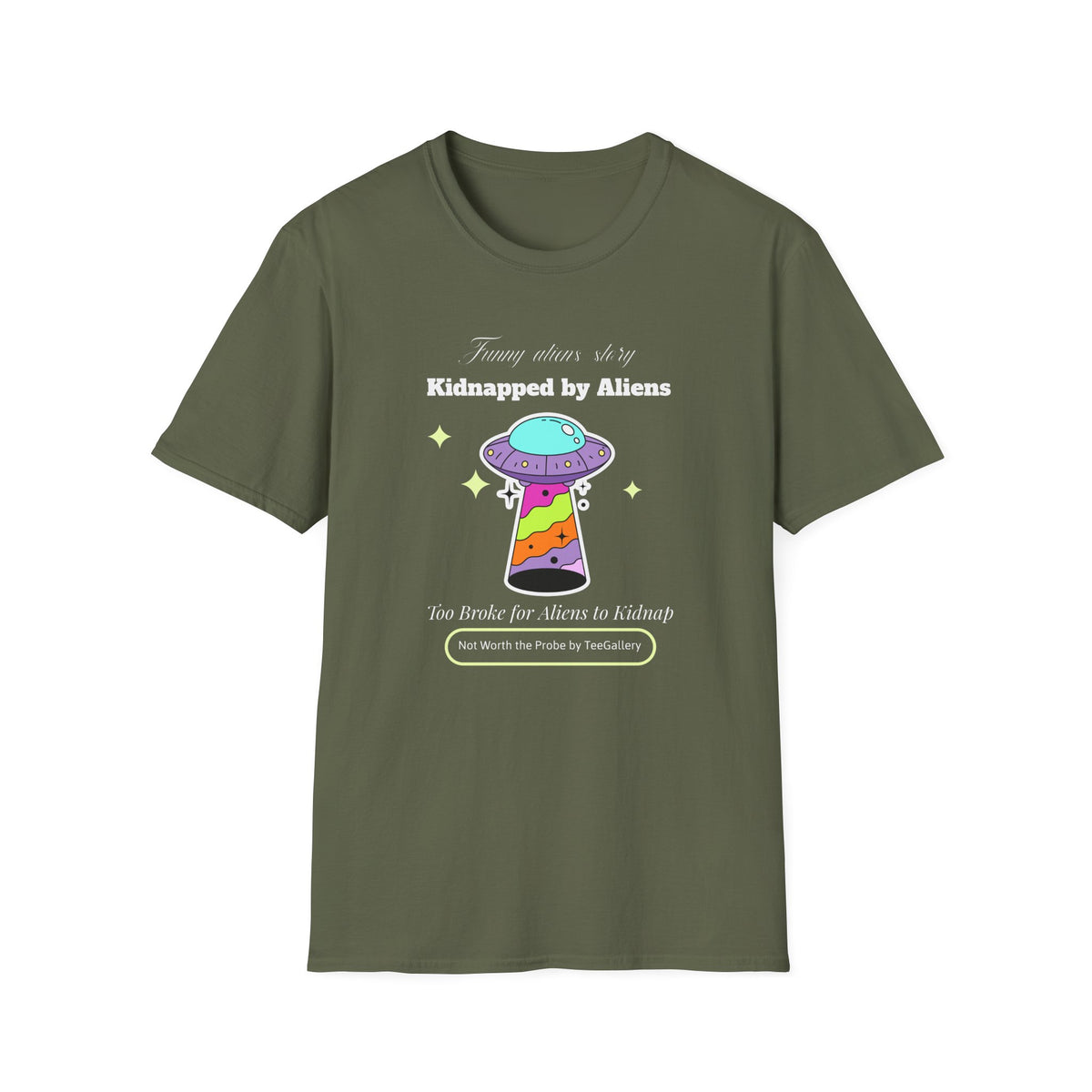 Funny UFO Aliens Graphic Unixes Gildan 100 Cotton Tee Shirt 124