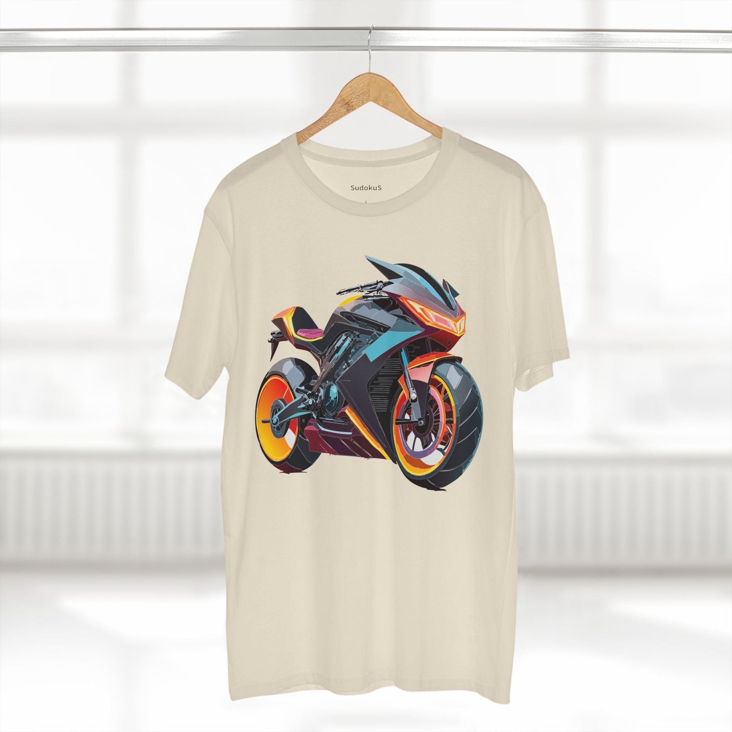 Moto Bike Graphic Unisex 100 Cotton Staple Tee 18