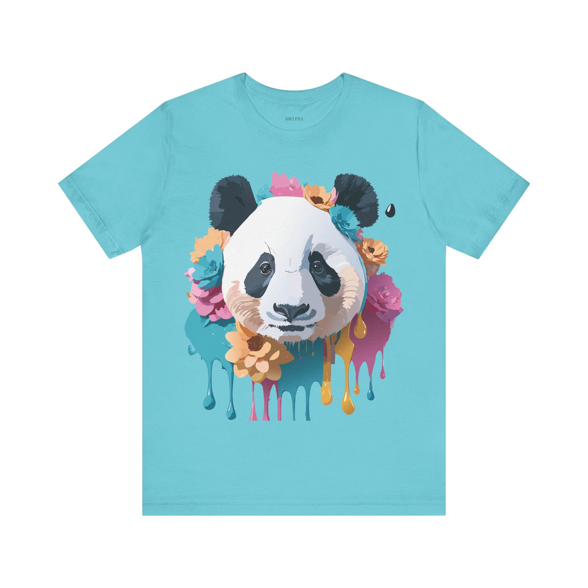 Panda Graphic Unisex Cotton Bella+Canvas Tee with Art Animal Design e141