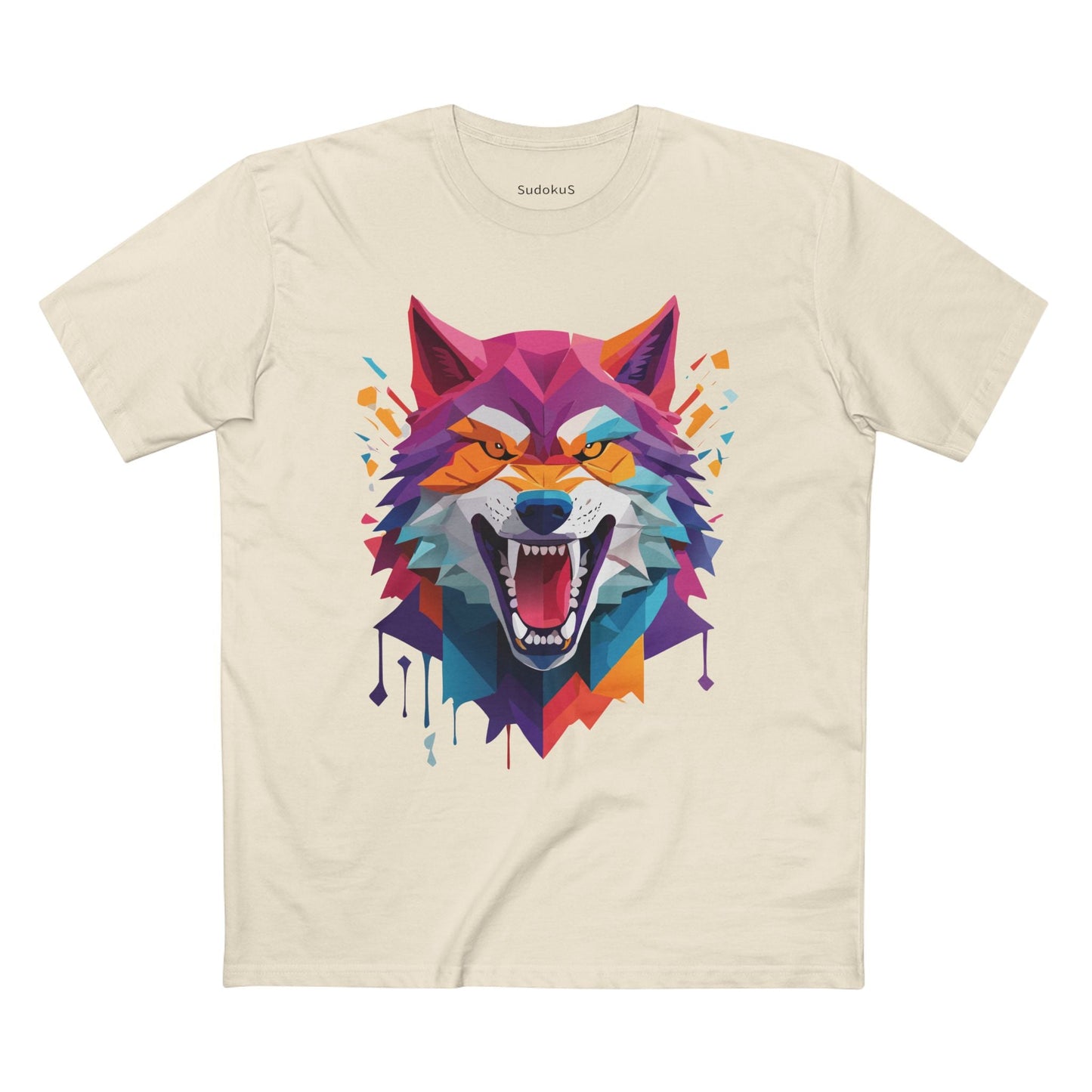 Wolf Graphic Unisex 100 Cotton Staple Tee with Animal Design Artwork 17