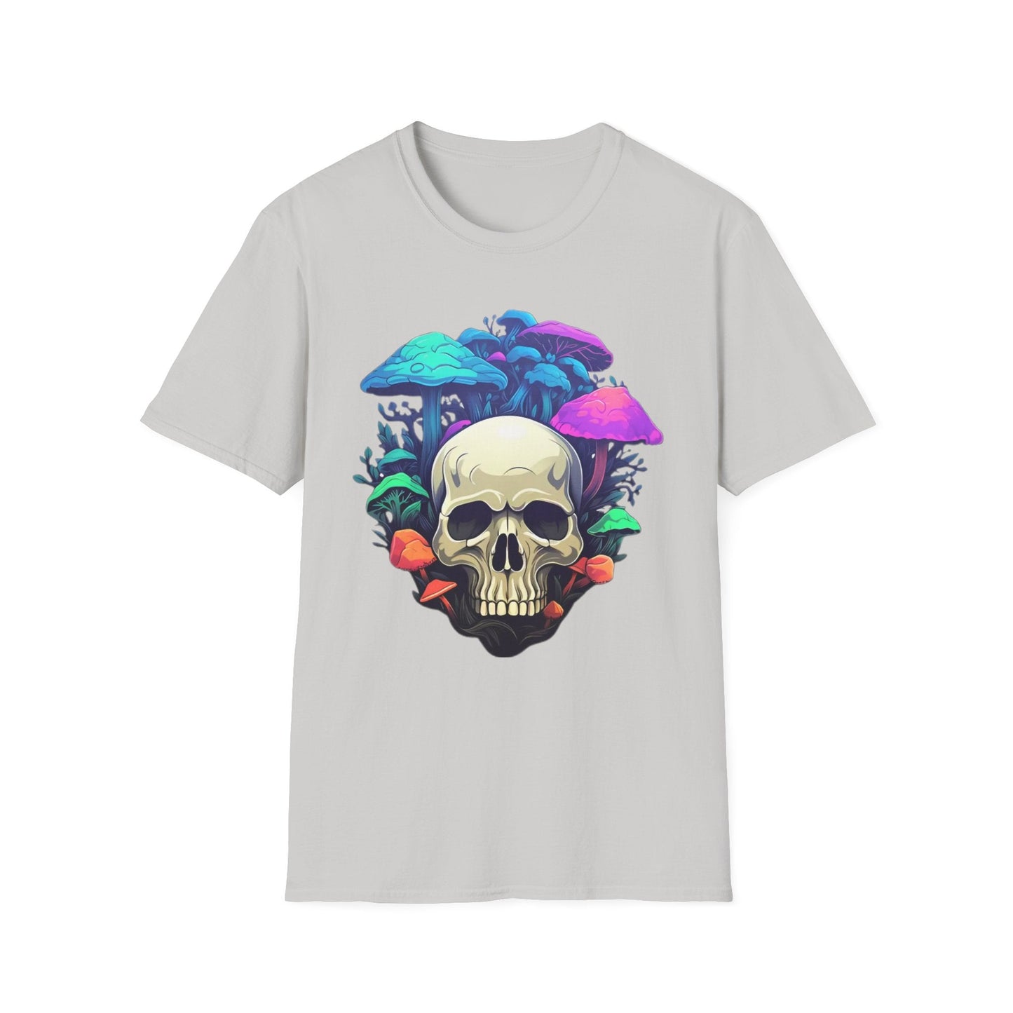 Unisex Skull Tee Shirt Short Sleeve Skeleton Design Gildan Softstyle Cotton Tee Shirt