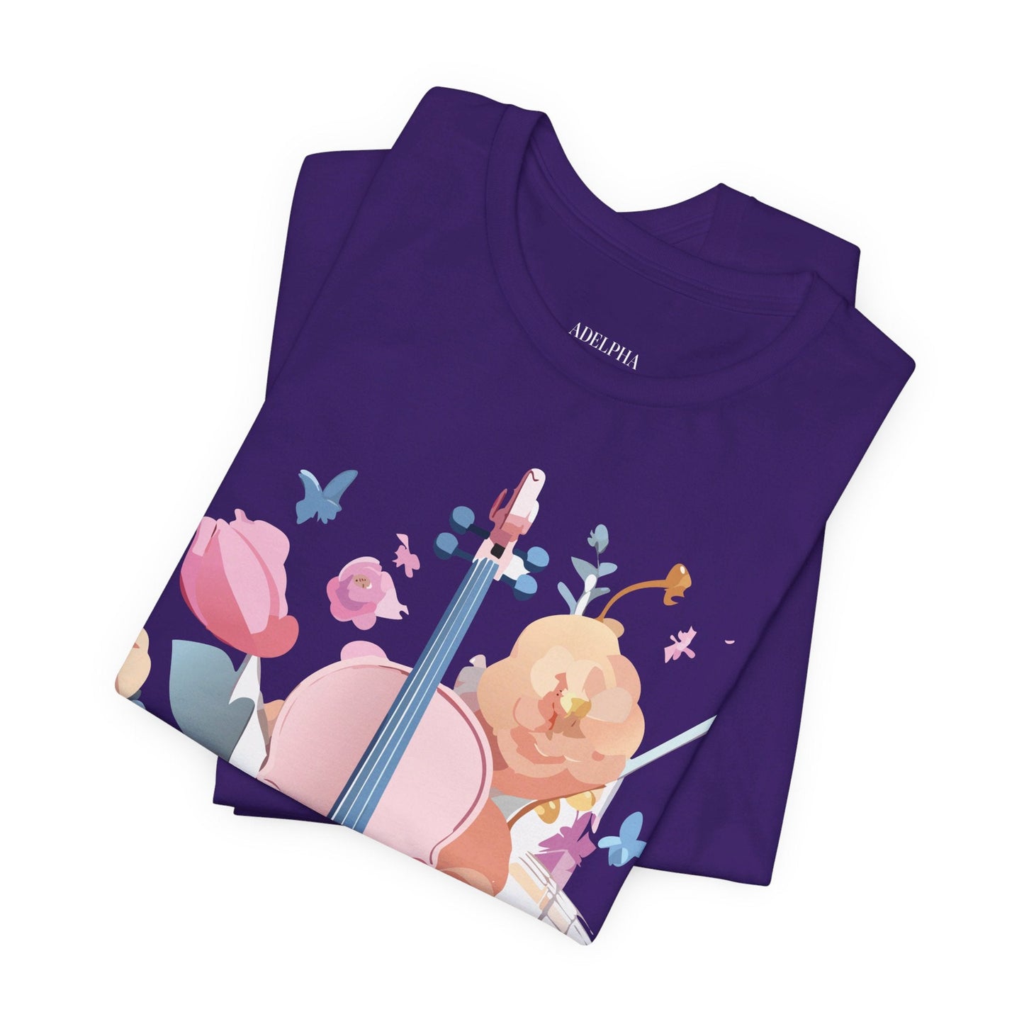Music Graphic Unisex 100 Cotton Vintage Art with Musical Elements Tee 9