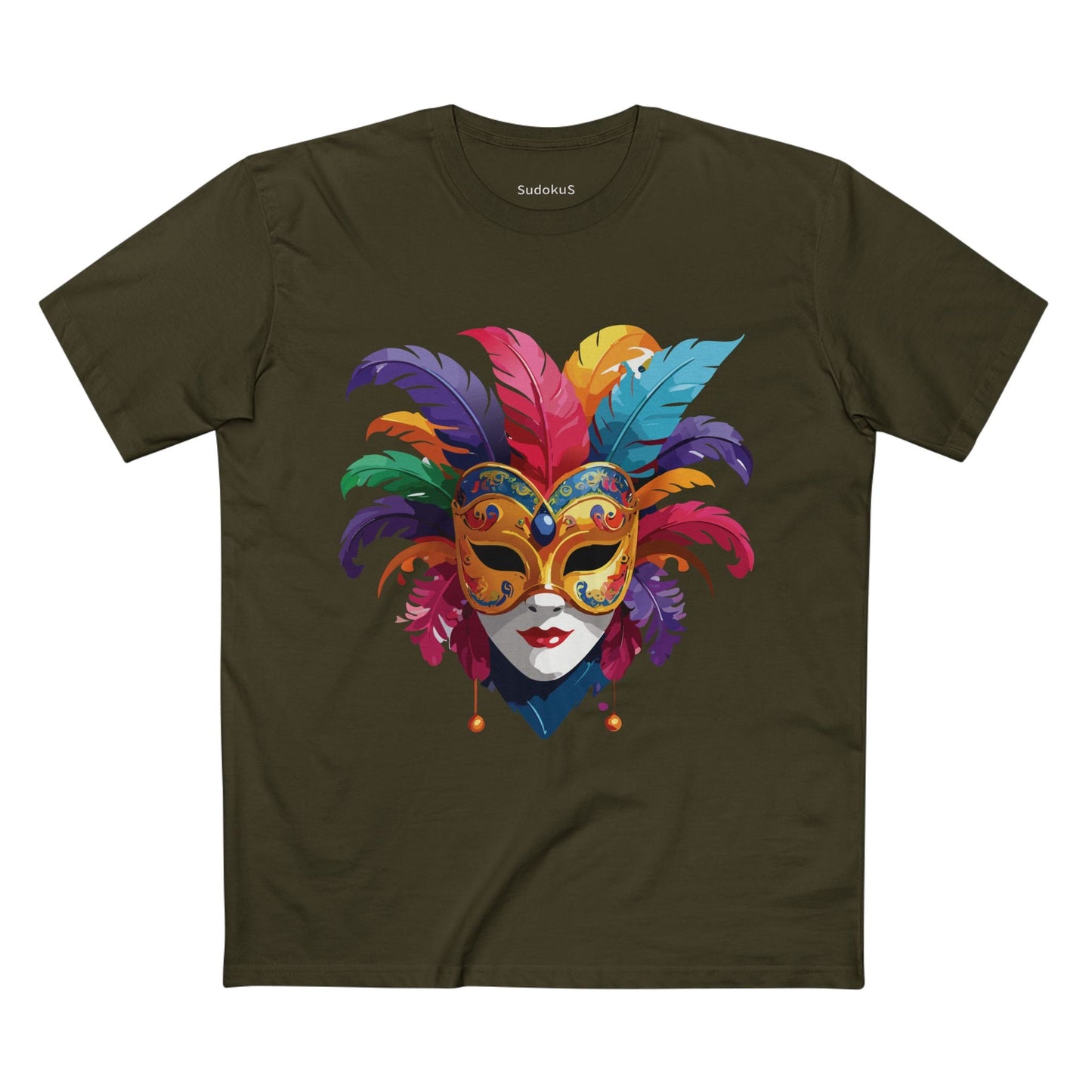 Mask Graphic Unisex 100 Cotton Staple Tee 14