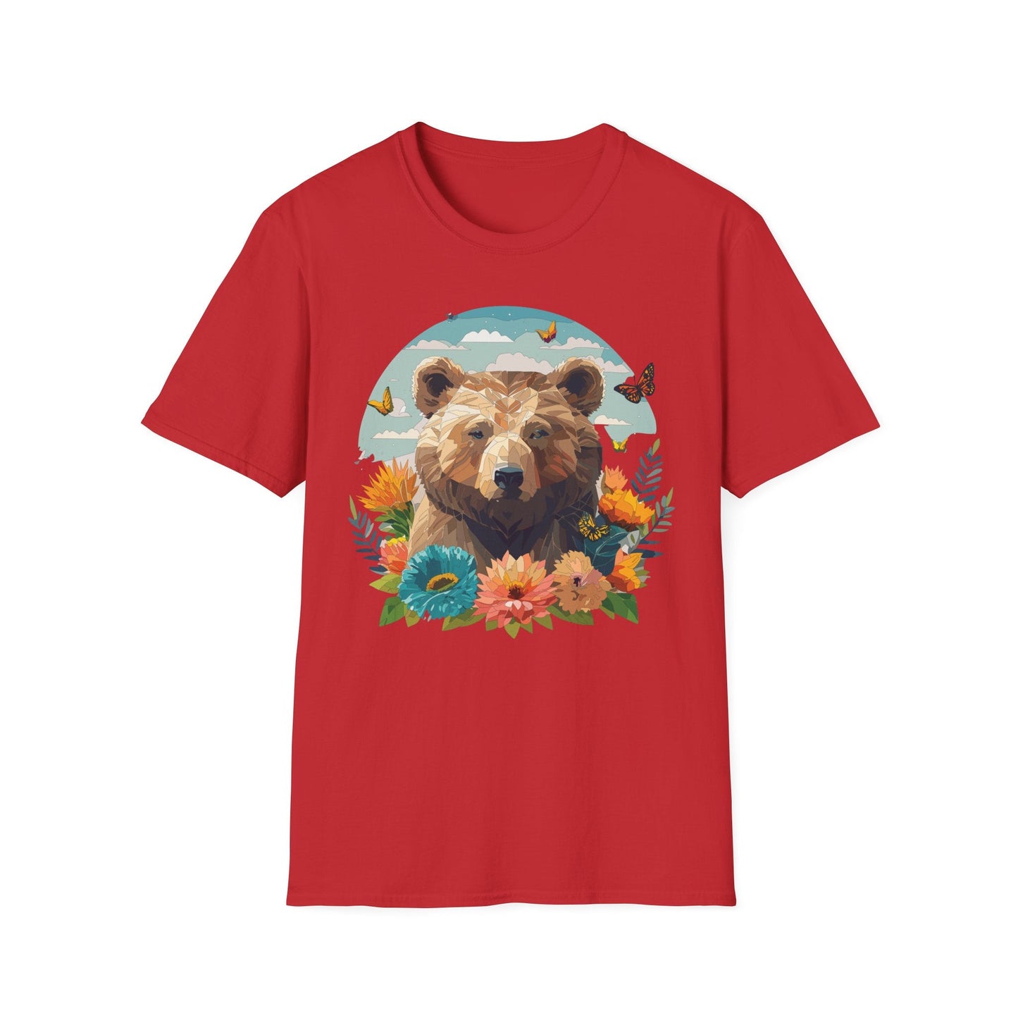 Bear T Shirt Unisex Teddy Bear Tee Softstyle 64000 One Hundred Percent Ring Spun Cotton Short Sleeve