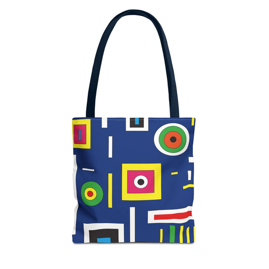 Bolsa de lona con estampados abstractos 