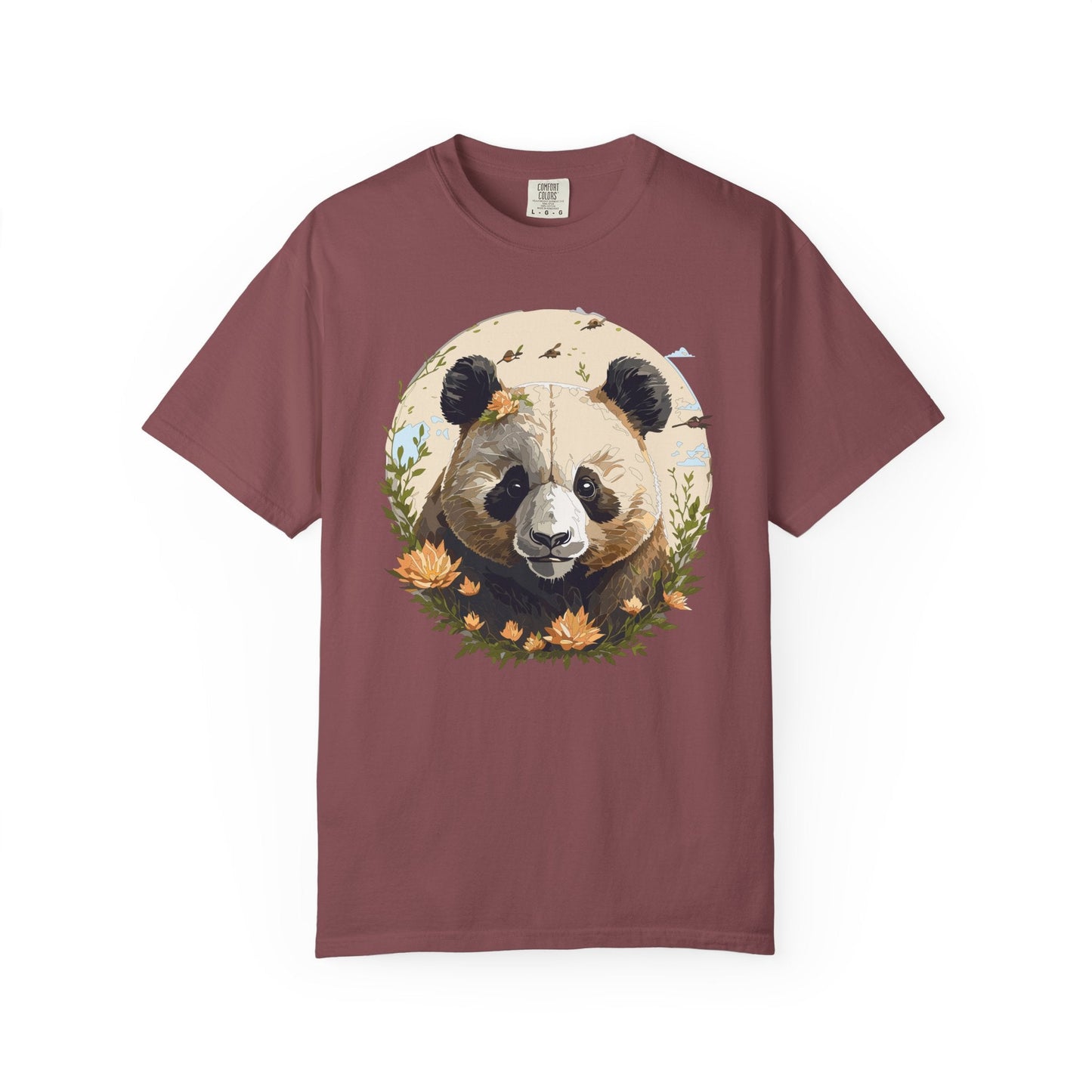 Panda Portrait Graphic T-Shirt Unisex Cotton Floral Animal Art Tee p9